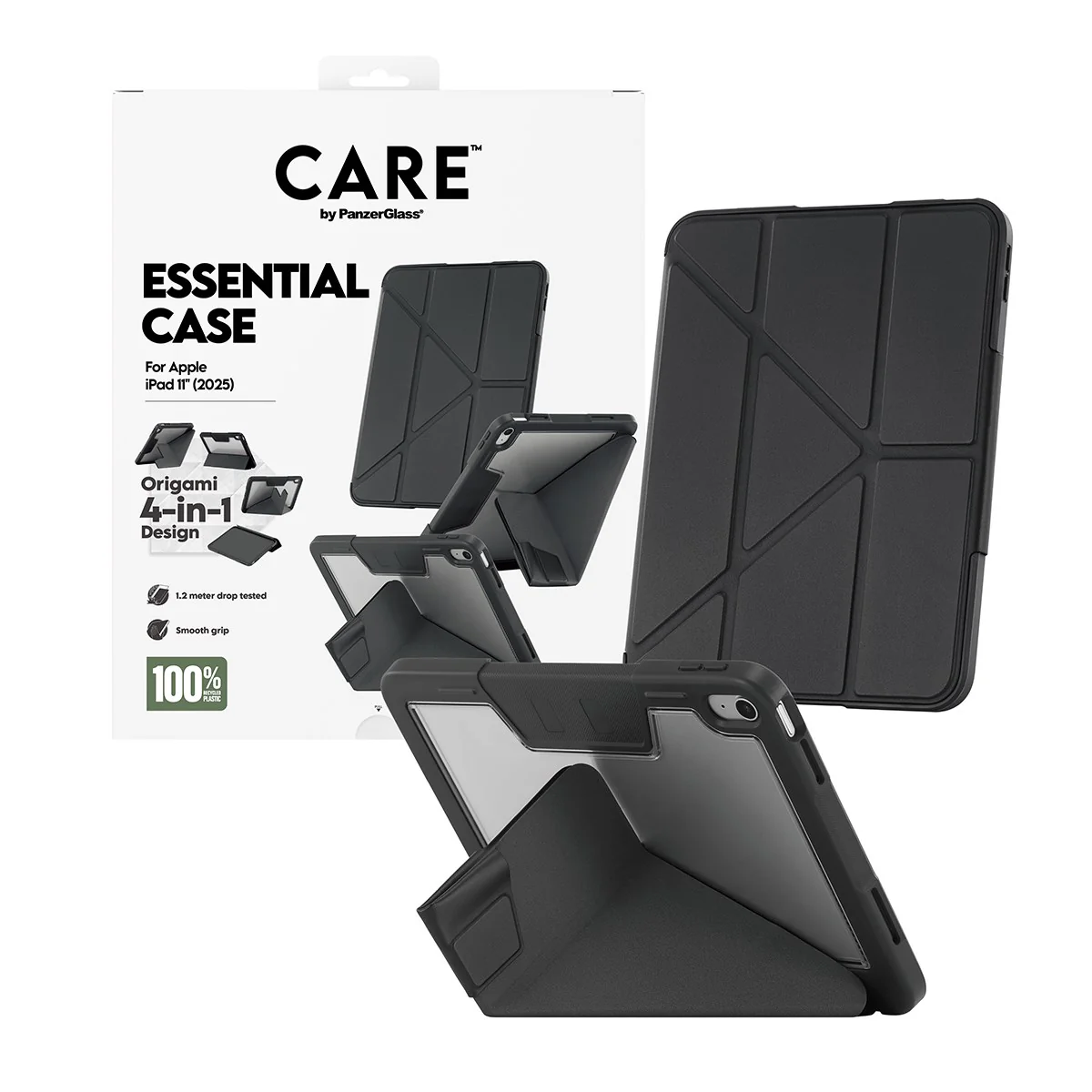 CARE⢠by PanzerGlass®⢠by PanzerGlass Essential Case Black iPad 11" (2025) | iPad 10.9'' (2022) - Image 5