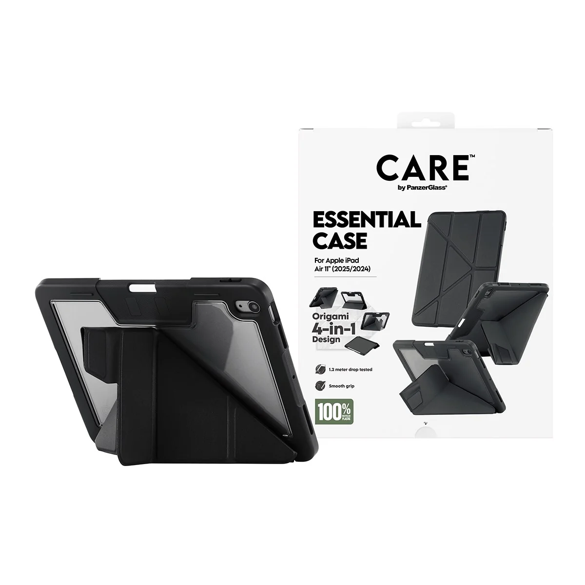 CARE⢠by PanzerGlass®⢠by PanzerGlass Essential Case Black iPad Air 11" (2024-2026) - Image 2