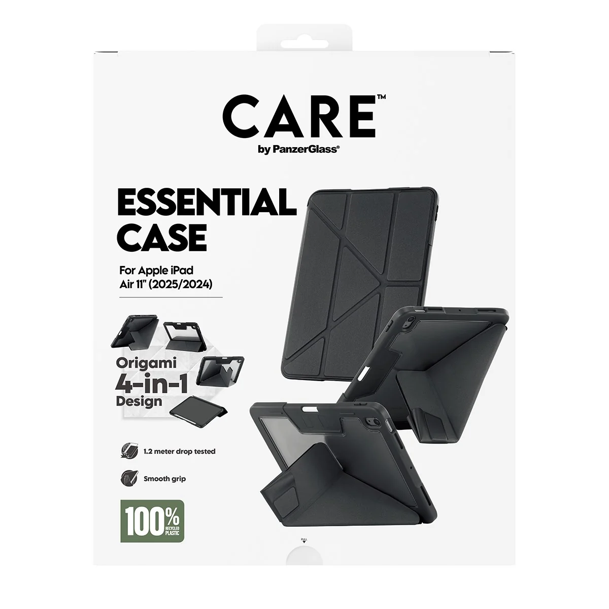 CARE⢠by PanzerGlass®⢠by PanzerGlass Essential Case Black iPad Air 11" (2024-2026) - Image 3