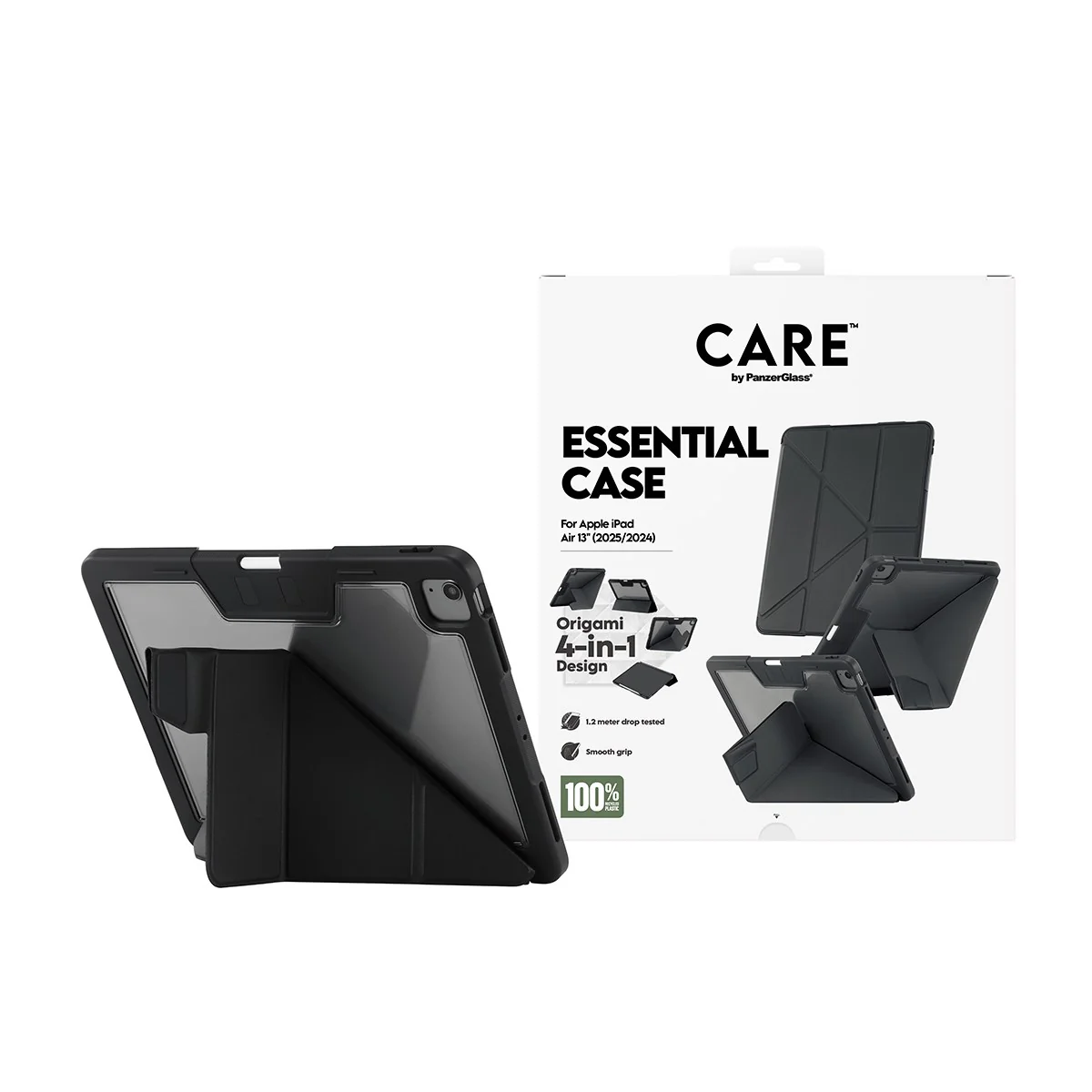CARE™ by PanzerGlass®™ by PanzerGlass Essential Case Black iPad Air 13" (2024-2026) - Image 2