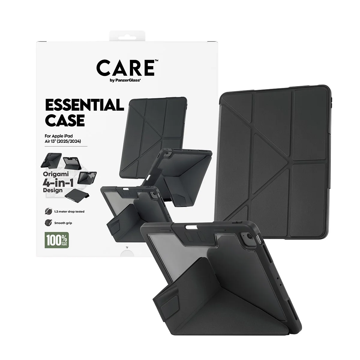CARE™ by PanzerGlass®™ by PanzerGlass Essential Case Black iPad Air 13" (2024-2026) - Image 5