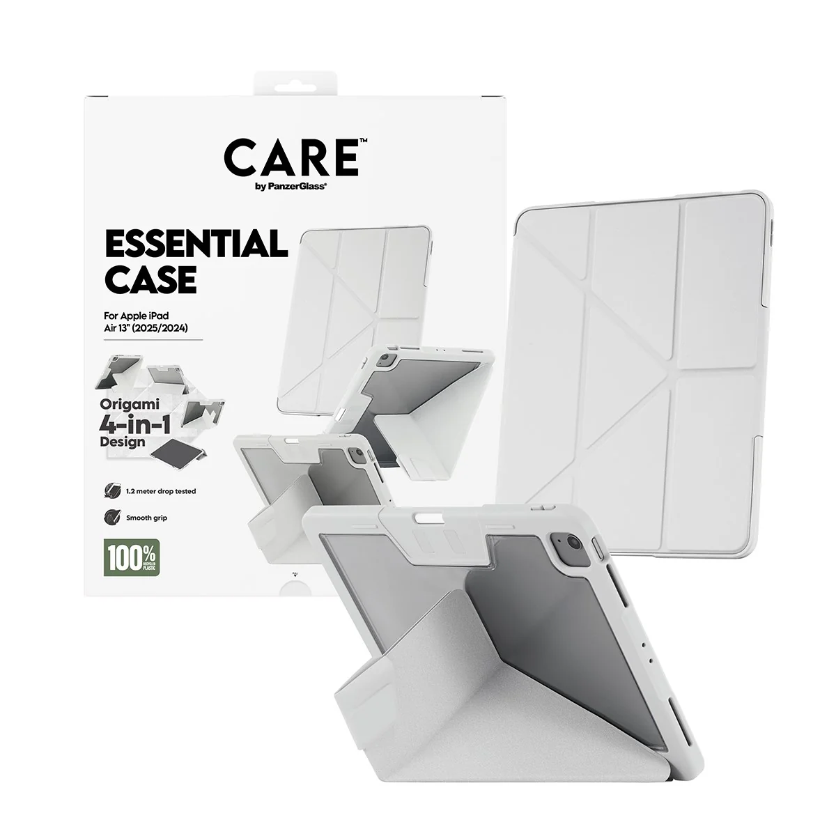 CARE™ by PanzerGlass®™ by PanzerGlass Essential Case Light Grey iPad Air 13" (2024-2026) - Image 5