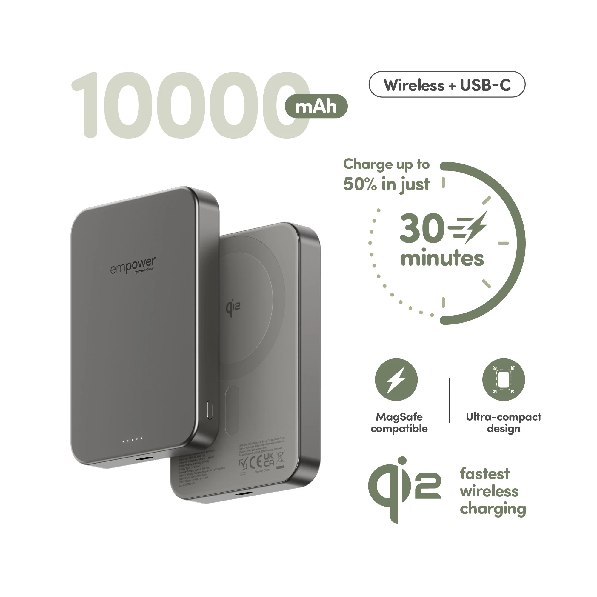 empower™ by PanzerGlass® empower™ Bank | 10000mAh | Titanium - Image 7