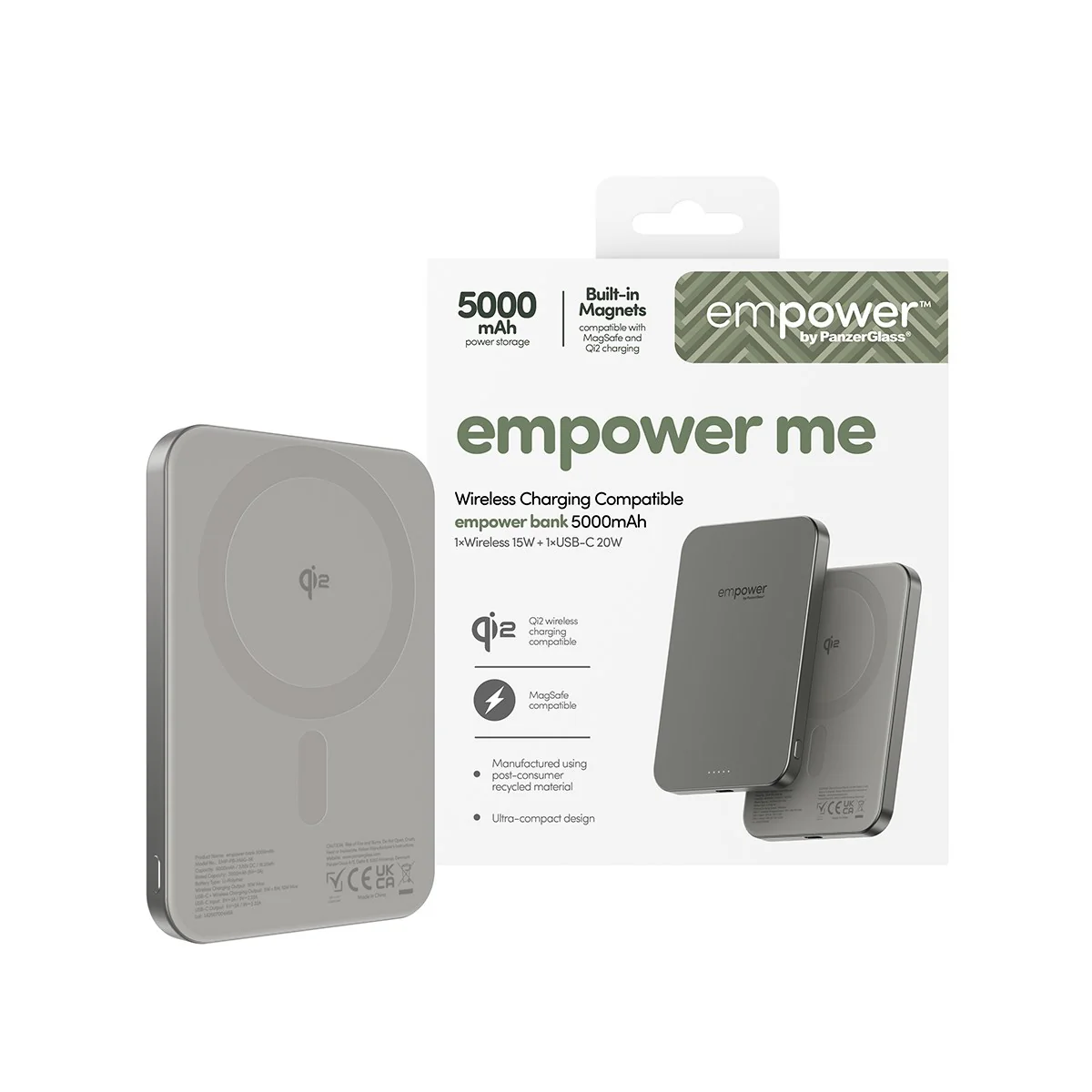 empower™ by PanzerGlass® empower™ Bank | 5000mAh | Titanium - Image 2