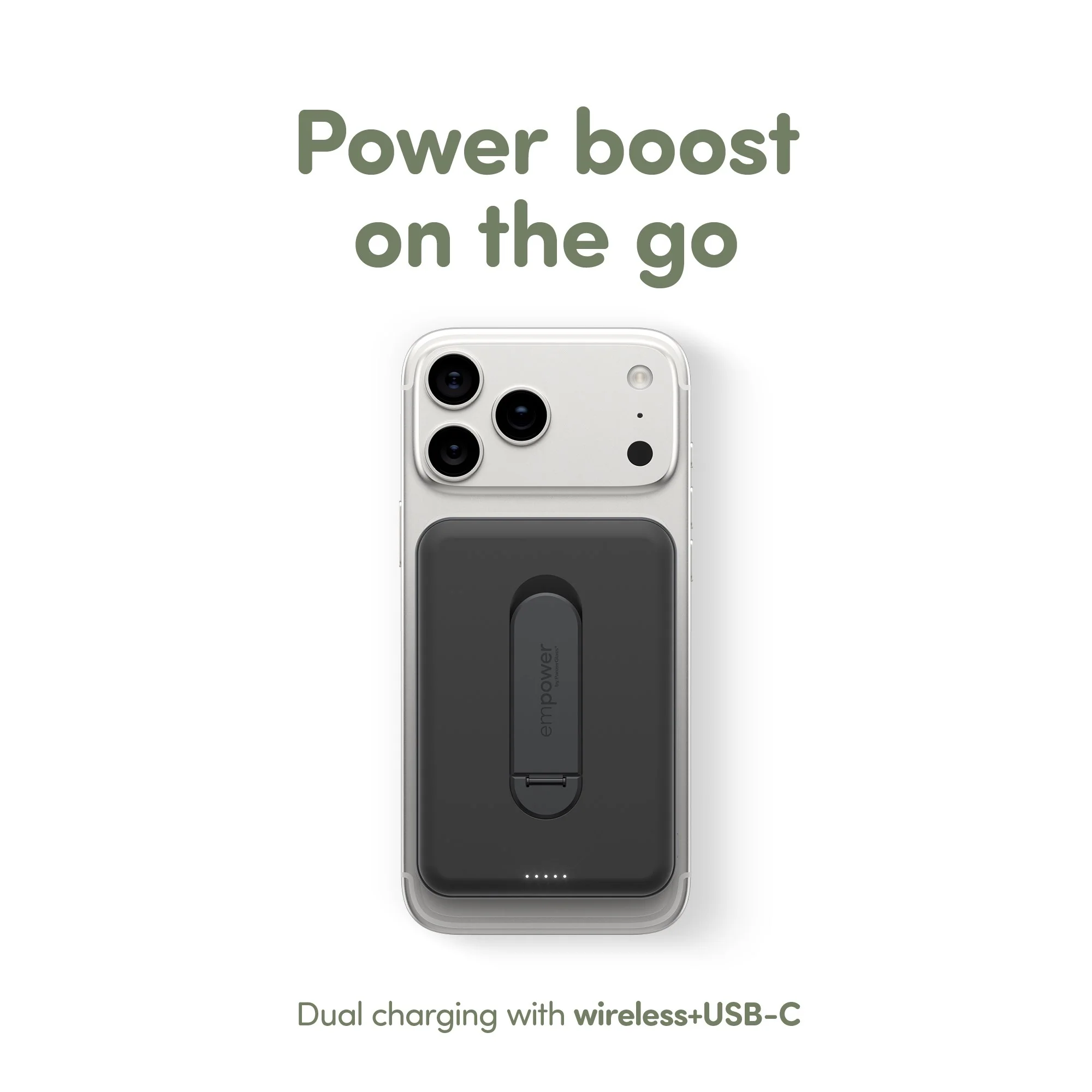 empower™ by PanzerGlass® empower™ Bank w. Spin Stand | 5000mAh | Space Black - Image 10