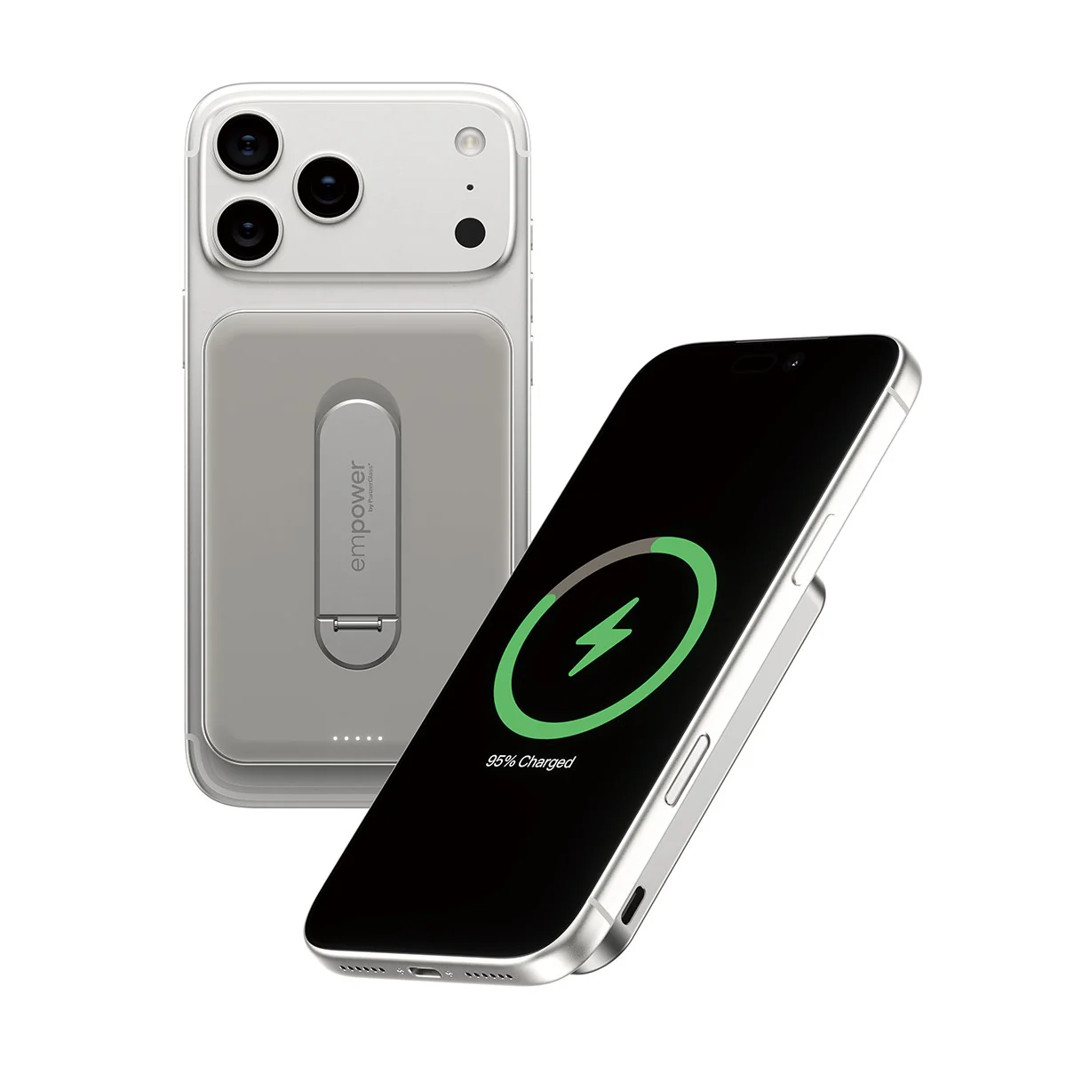 empower™ by PanzerGlass® empower™ Bank w. Spin Stand | 5000mAh | Titanium - Image 4