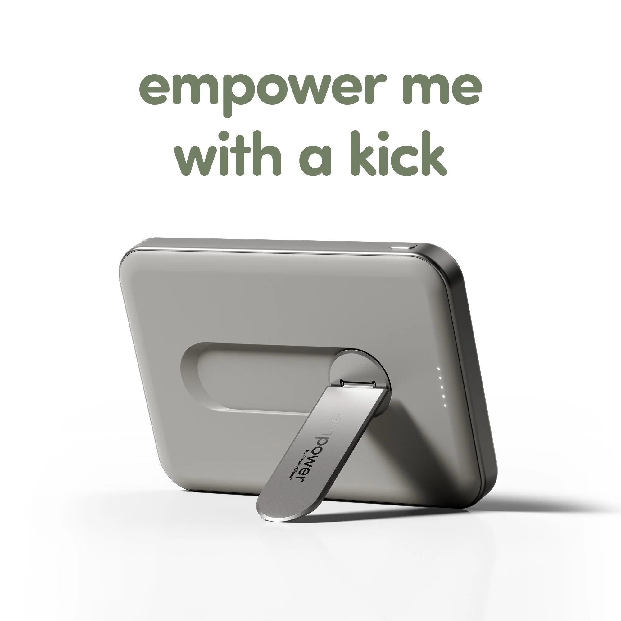 empower™ by PanzerGlass® empower™ Bank w. Spin Stand | 5000mAh | Titanium - Image 7