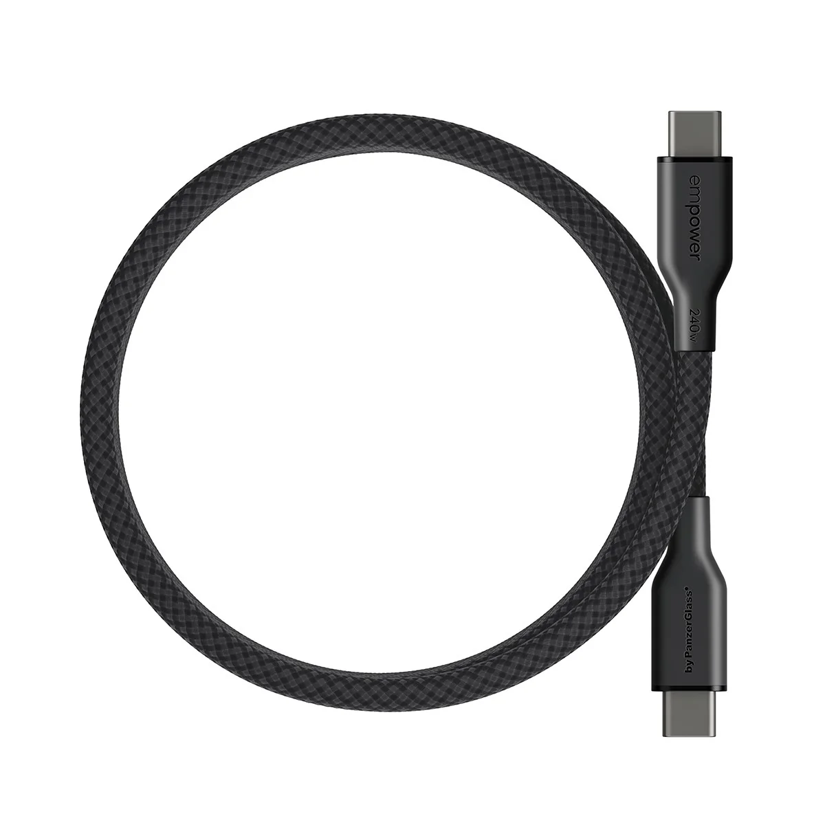 empower™ by PanzerGlass® Magnetic 240W USB-C to USB-C Cable | USB 2.0 | 1.5M | Space Black - Image 4