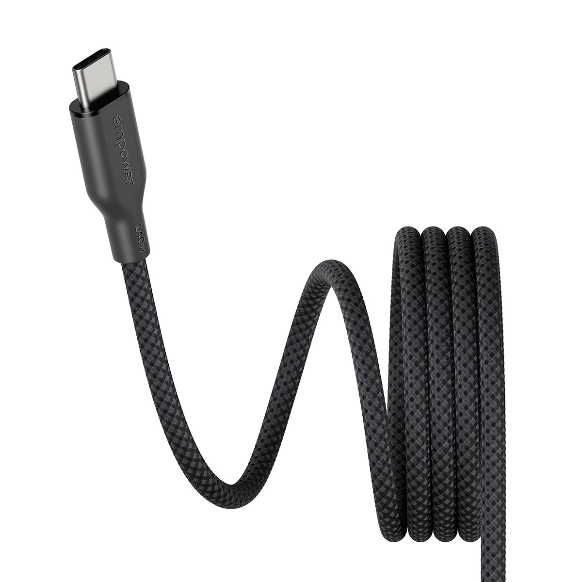 empower™ by PanzerGlass® Magnetic 240W USB-C to USB-C Cable | USB 2.0 | 1.5M | Space Black - Image 6