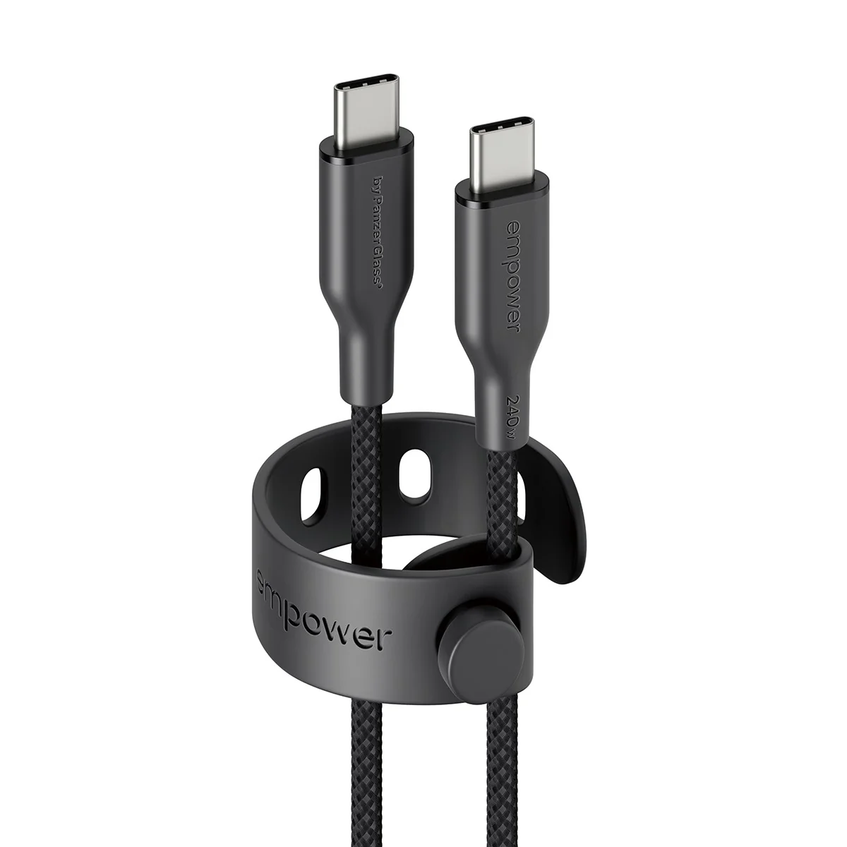 empower™ by PanzerGlass® Racing 240W USB-C to USB-C Cable | USB 2.0 | 1.2M | Space Black