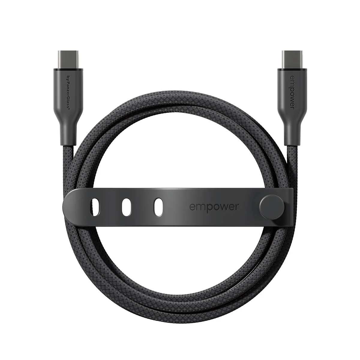 empower™ by PanzerGlass® Racing 60W USB-C to USB-C Cable | USB 2.0 | 1.2M | Space Black - Image 4