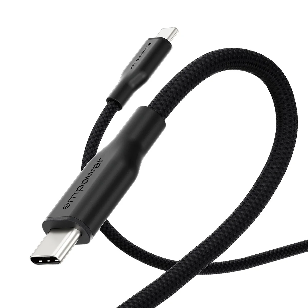 empower™ by PanzerGlass® Racing 60W USB-C to USB-C Cable | USB 2.0 | 2M | Space Black - Image 6