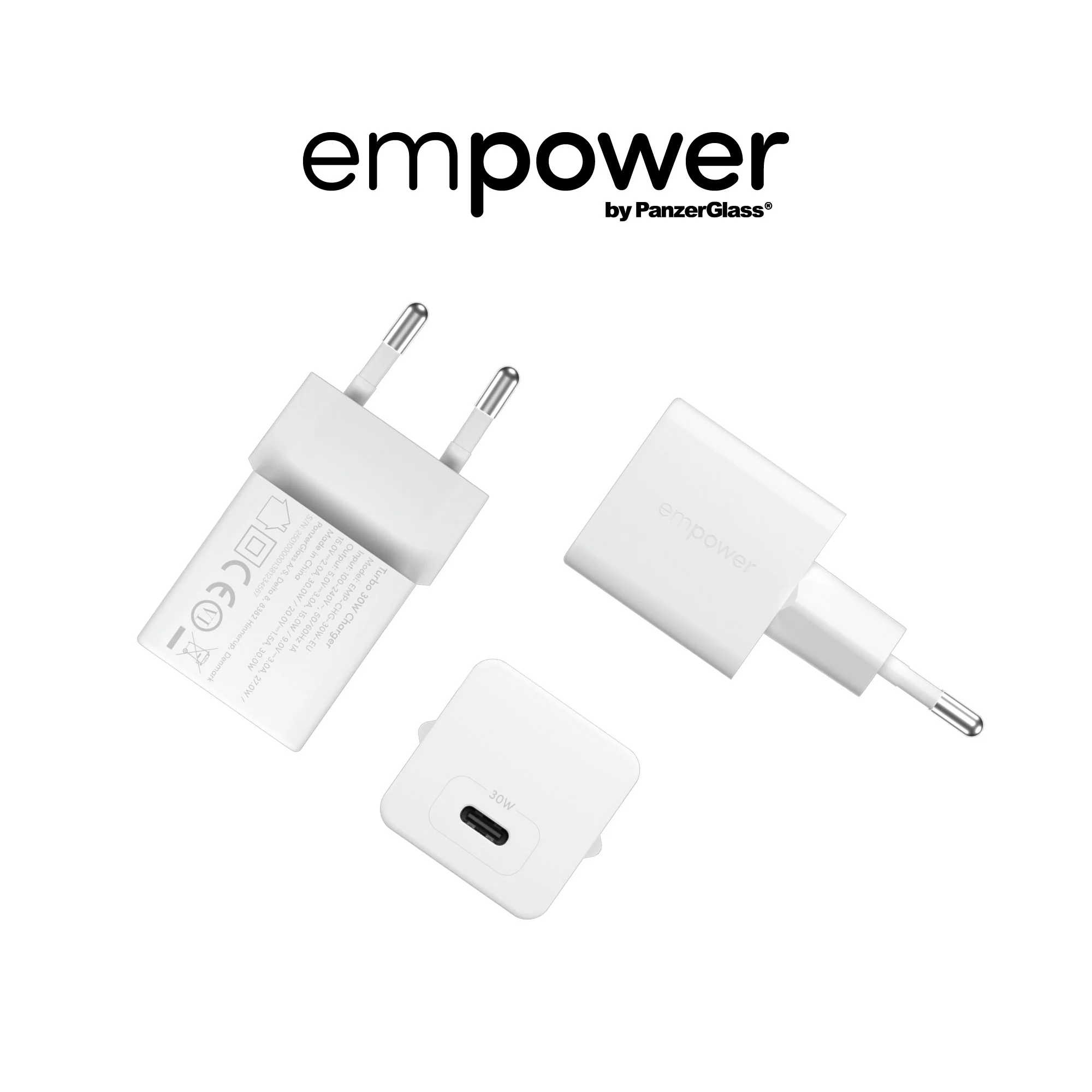 empower™ by PanzerGlass® Turbo 30W Charger Single USB-C | EU Plug | Silver White - Image 8