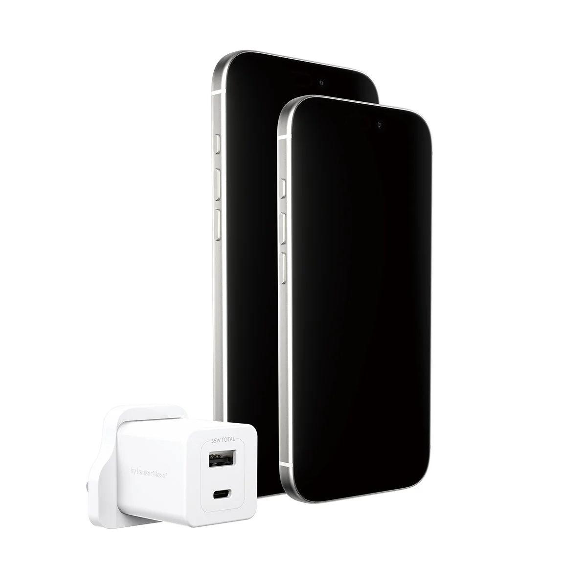 empower™ by PanzerGlass® Turbo 35W Charger incl. USB-C + USB-A | UK Plug| Silver White - Image 4