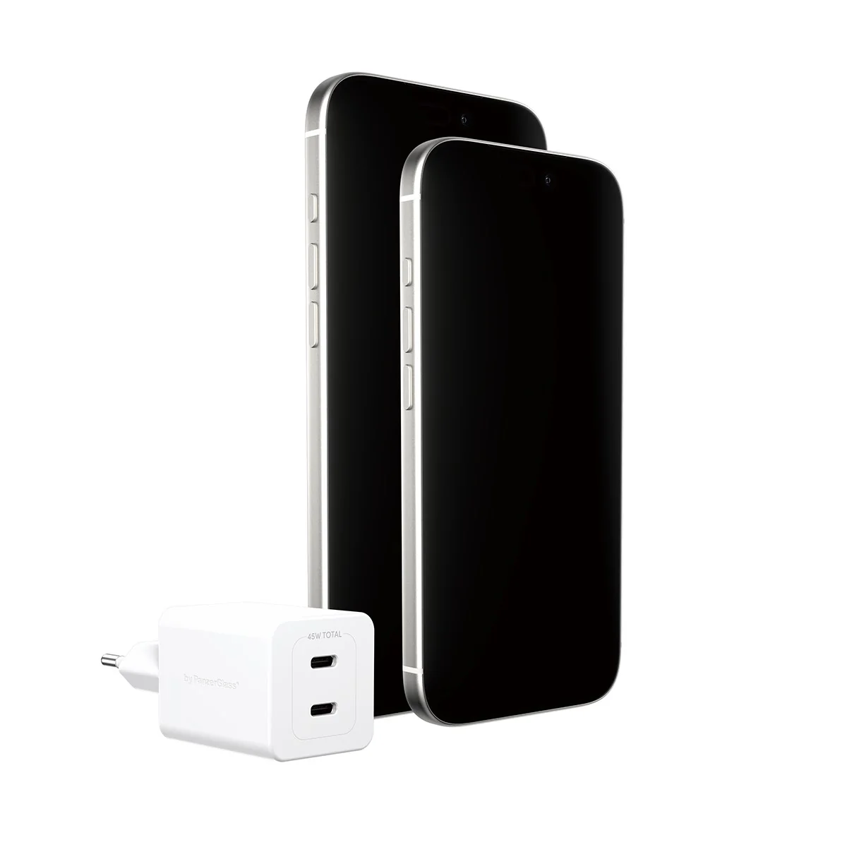 empower™ by PanzerGlass® Turbo 45W Charger incl. 2 x USB-C | EU Plug | Silver White - Image 4