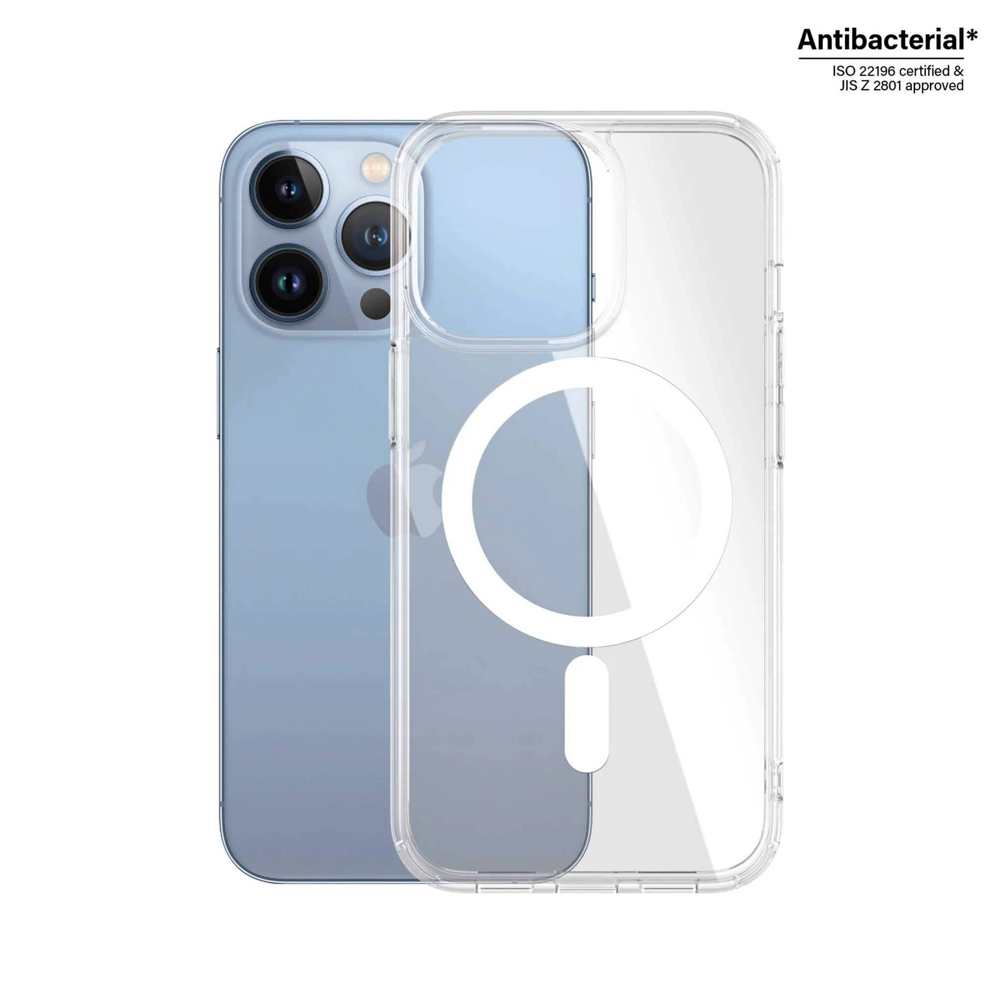PanzerGlass® HardCase Transparent w. White MagSafe iPhone 13 Pro