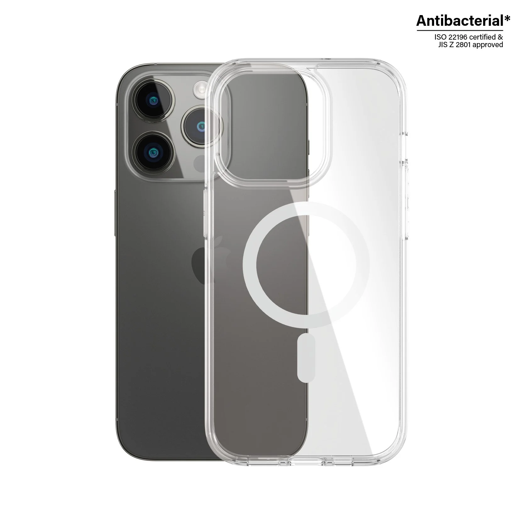 PanzerGlass® HardCase Transparent w. White MagSafe iPhone 14 Pro