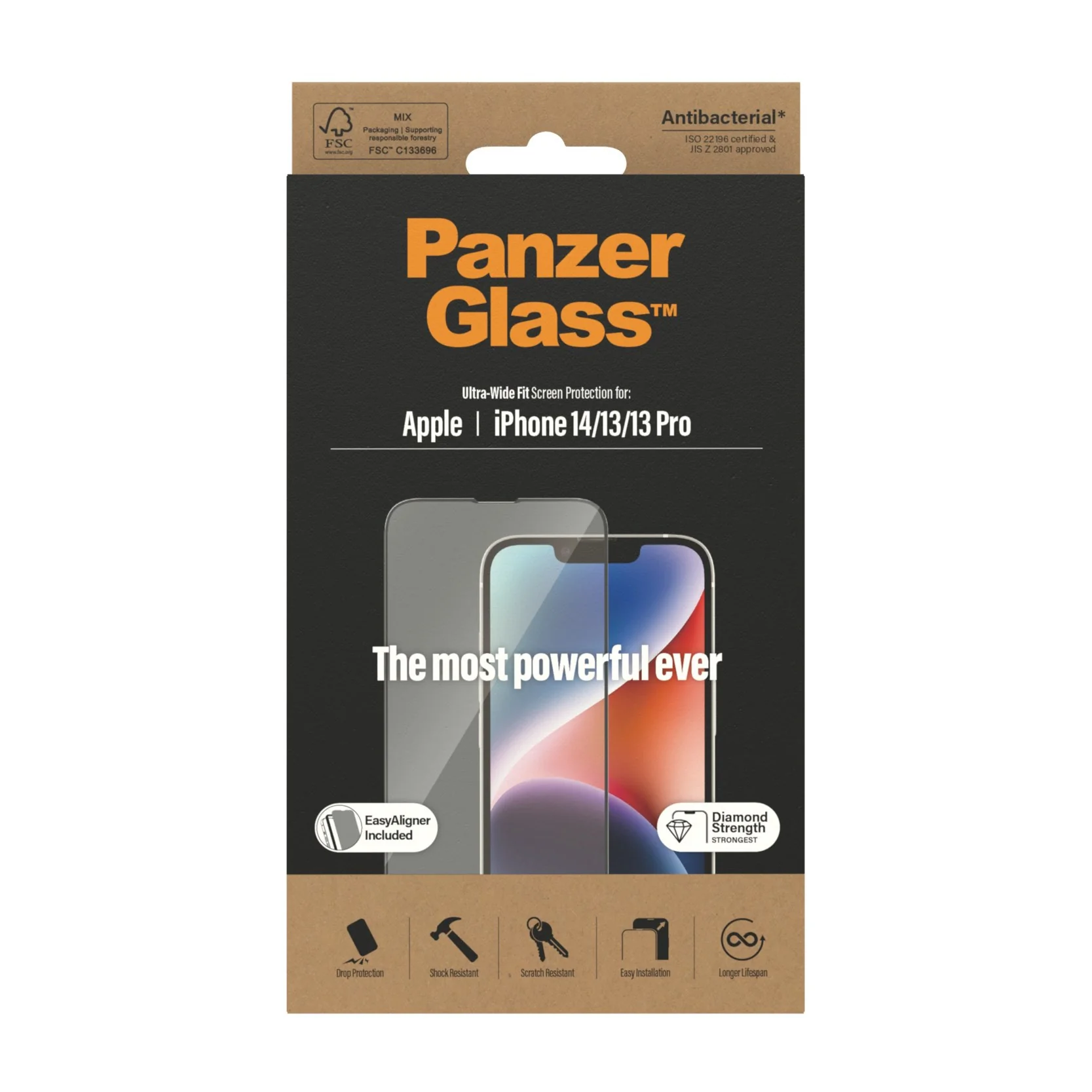 PanzerGlass® Screen Protector iPhone 14 | 13 | 13 Pro | Ultra-Wide Fit w. EasyAligner - Image 3