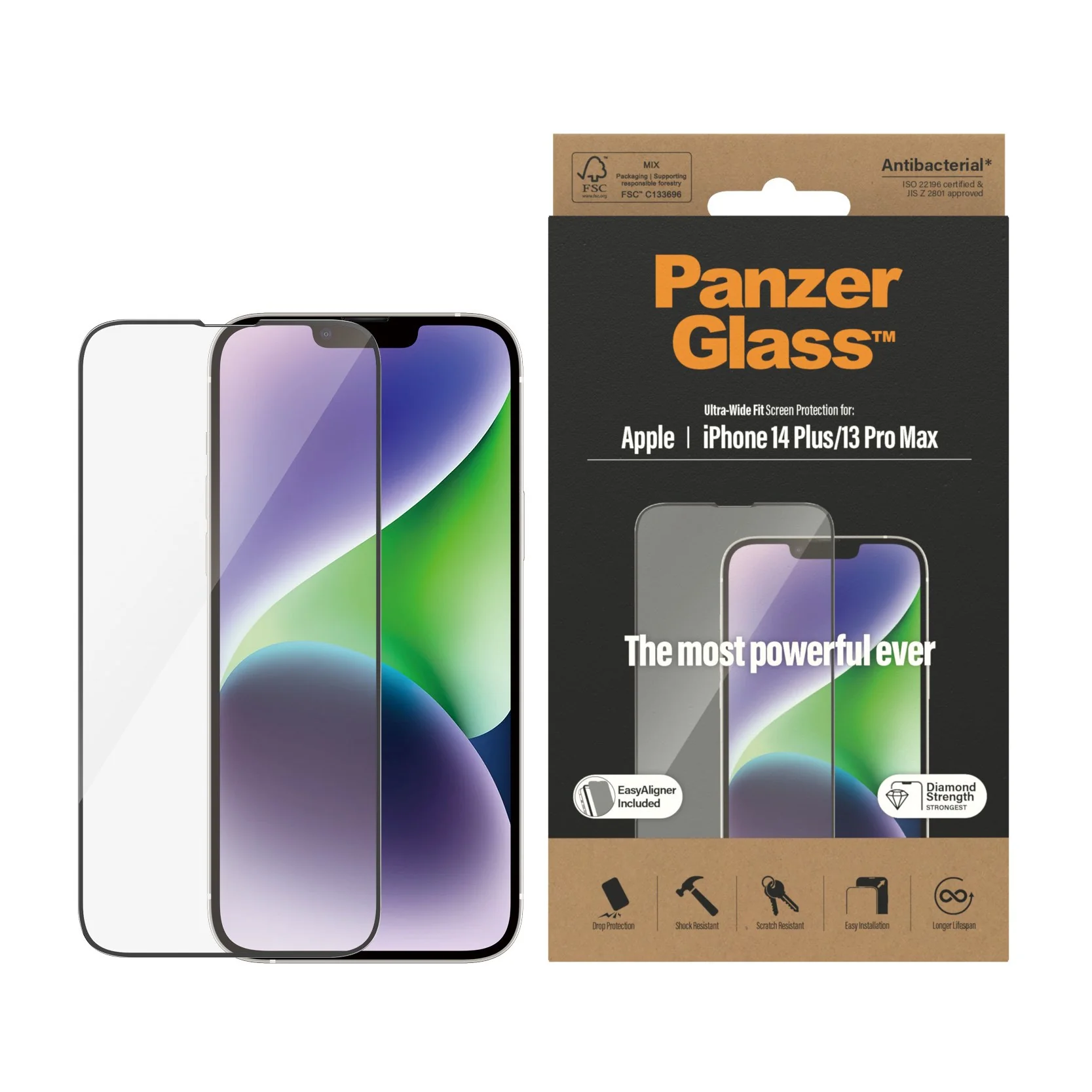 PanzerGlass® Screen Protector iPhone 14 Plus | 13 Pro Max | Ultra-Wide Fit w. EasyAligner - Image 2
