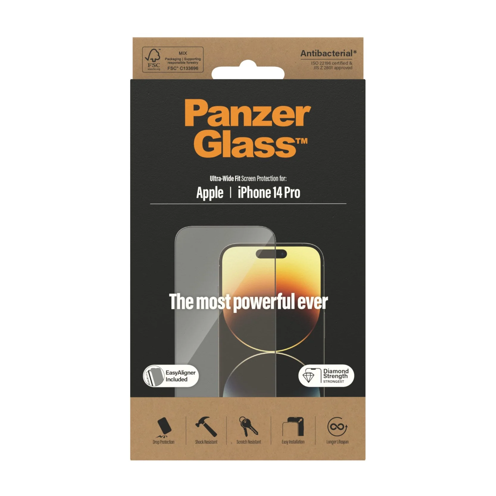 PanzerGlass® Screen Protector iPhone 14 Pro | Ultra-Wide Fit w. EasyAligner - Image 3