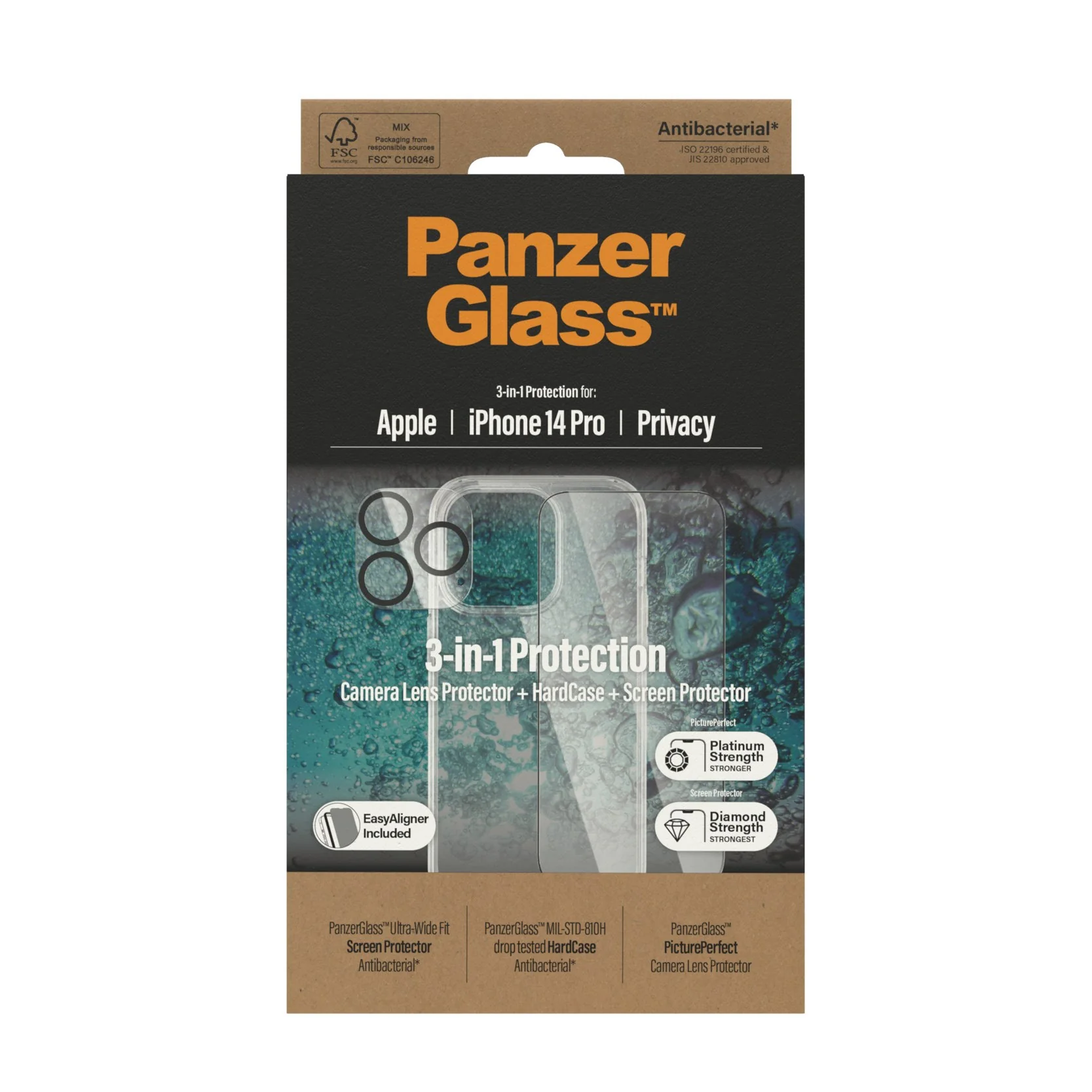 PanzerGlass® Privacy 3-in-1 Bundle iPhone 14 Pro - Image 3