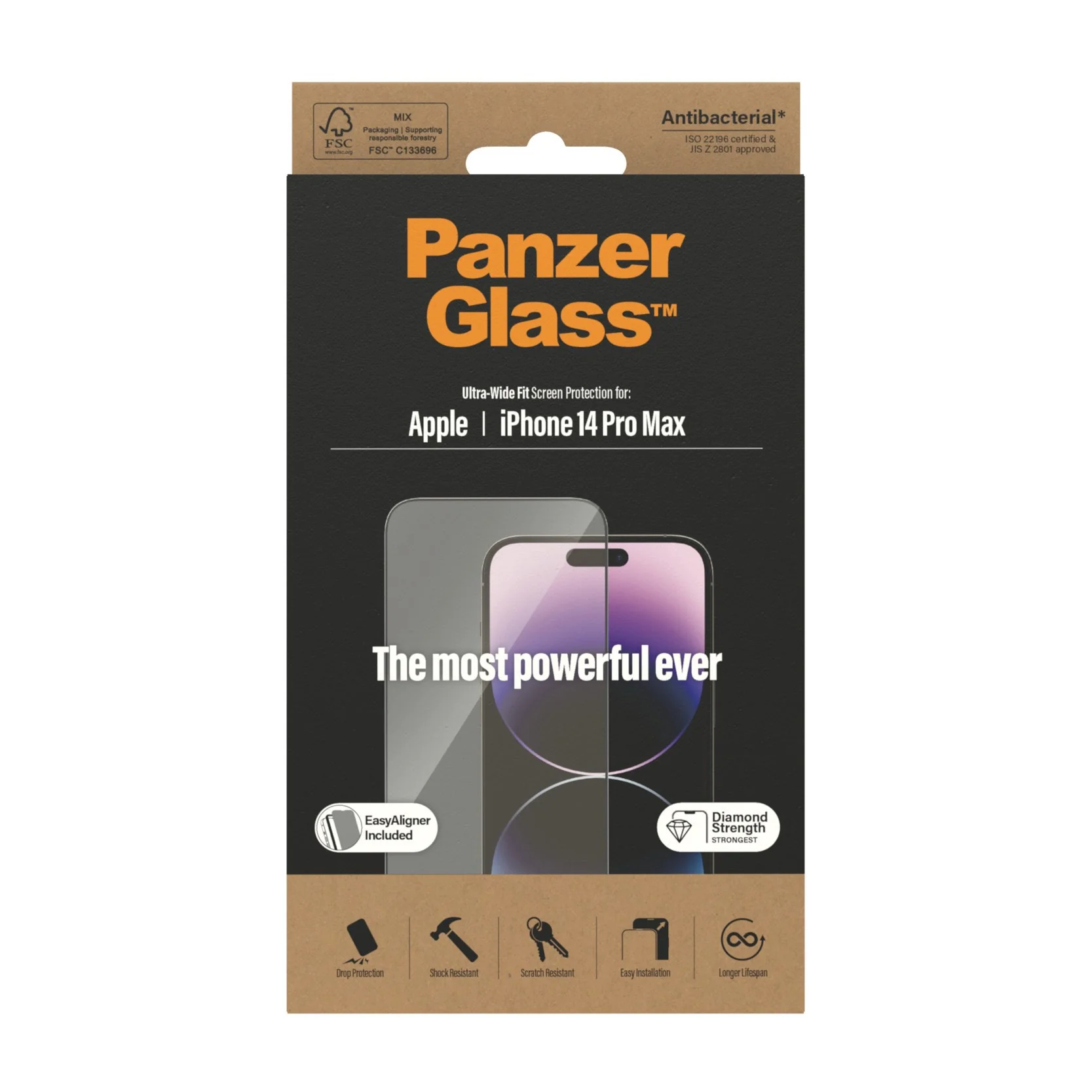PanzerGlass® Screen Protector iPhone 14 Pro Max | Ultra-Wide Fit w. EasyAligner - Image 3