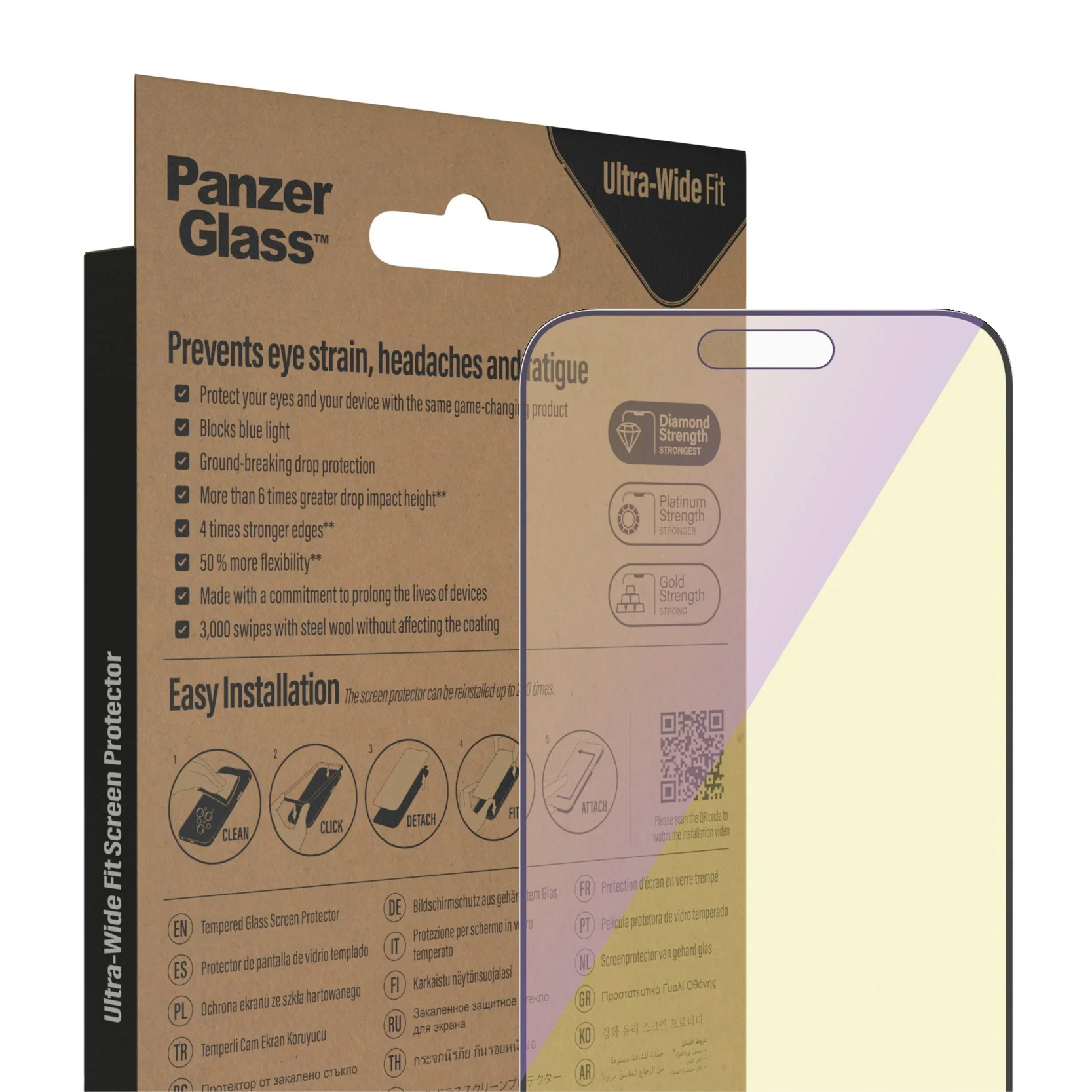 PanzerGlass® Anti-blue light Screen Protector iPhone 14 Pro Max | Ultra-Wide Fit w. EasyAligner - Image 6