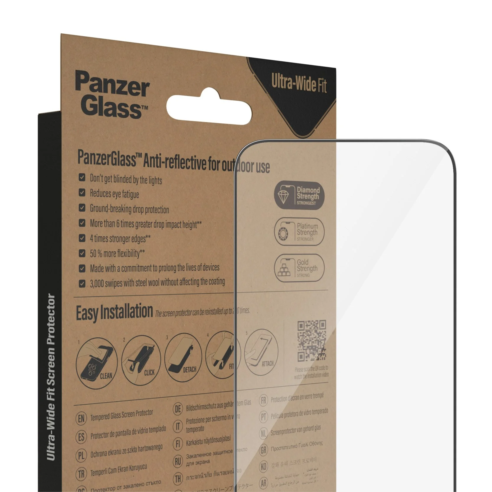 PanzerGlass® Anti-Reflective Screen Protector iPhone 14 Pro Max | Ultra-Wide Fit w. EasyAligner - Image 6