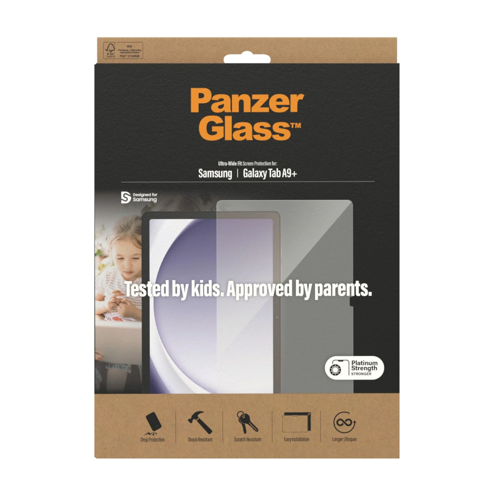 PanzerGlass®️ Screen Protector Samsung Galaxy Tab A9 Plus | Ultra-Wide Fit - Image 3