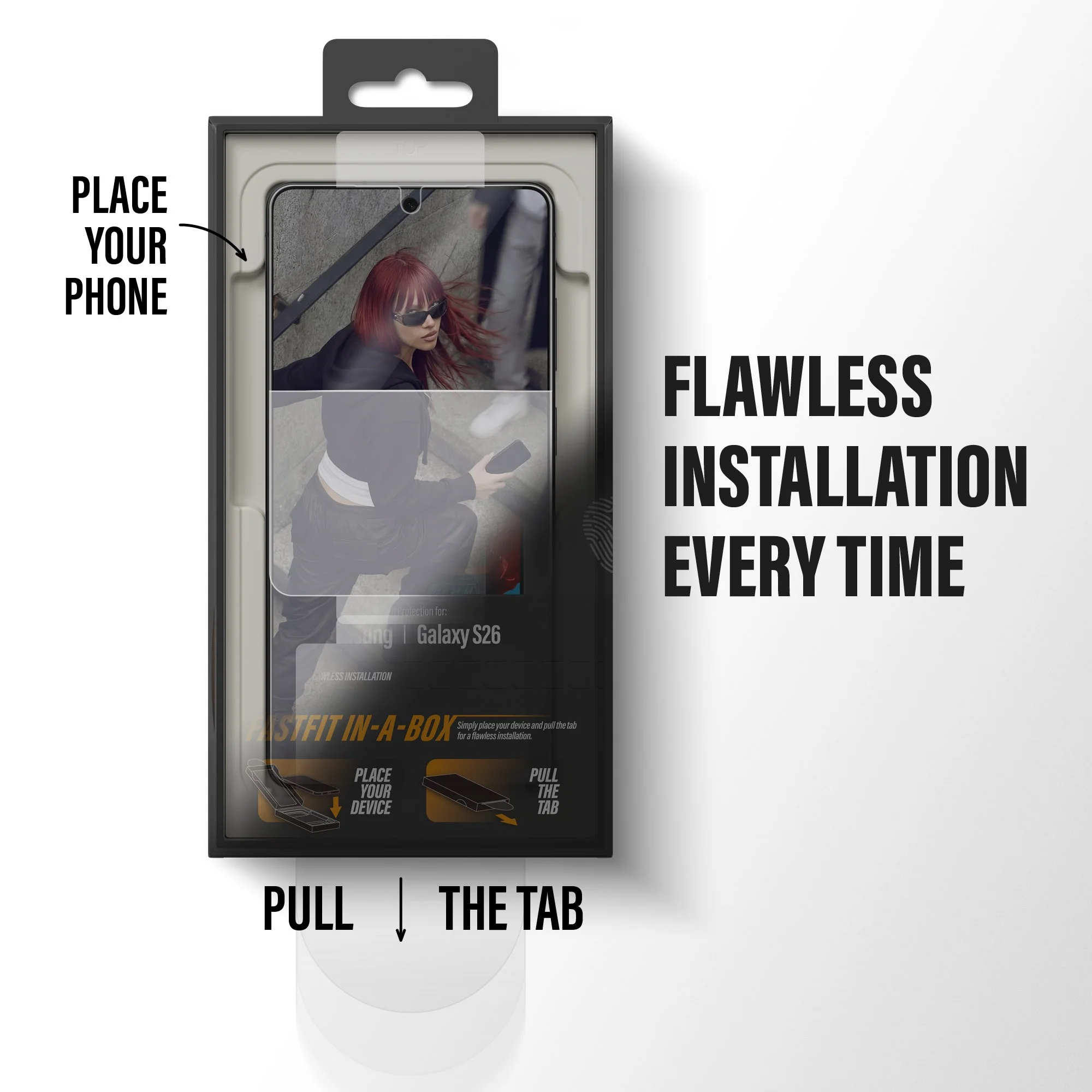 PanzerGlass® 2-Way Privacy Screen Protector Samsung Galaxy S26 | Ultra-Wide Fit w. FASTFIT IN-A-BOX - Image 10