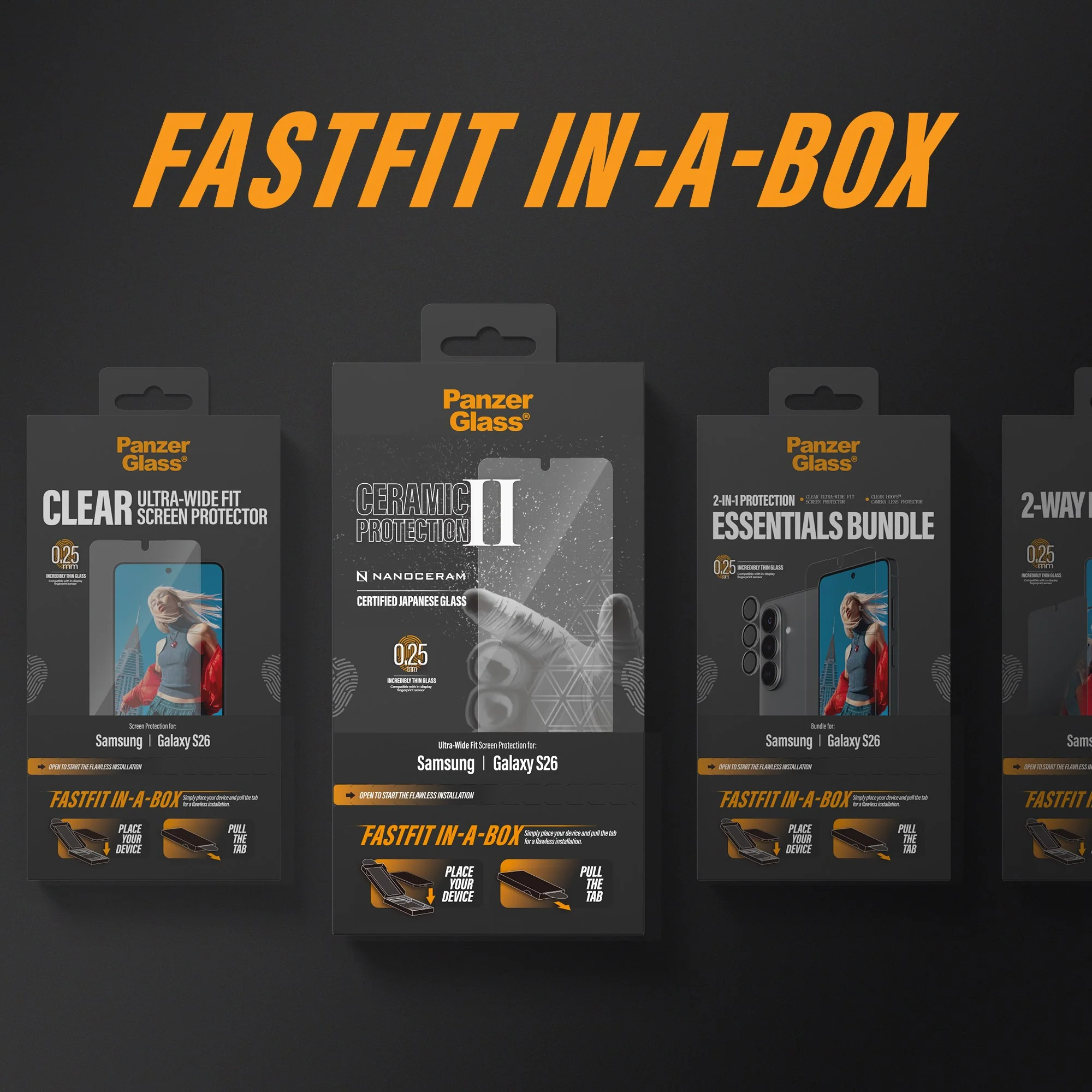 PanzerGlass® 2-Way Privacy Screen Protector Samsung Galaxy S26 | Ultra-Wide Fit w. FASTFIT IN-A-BOX - Image 13