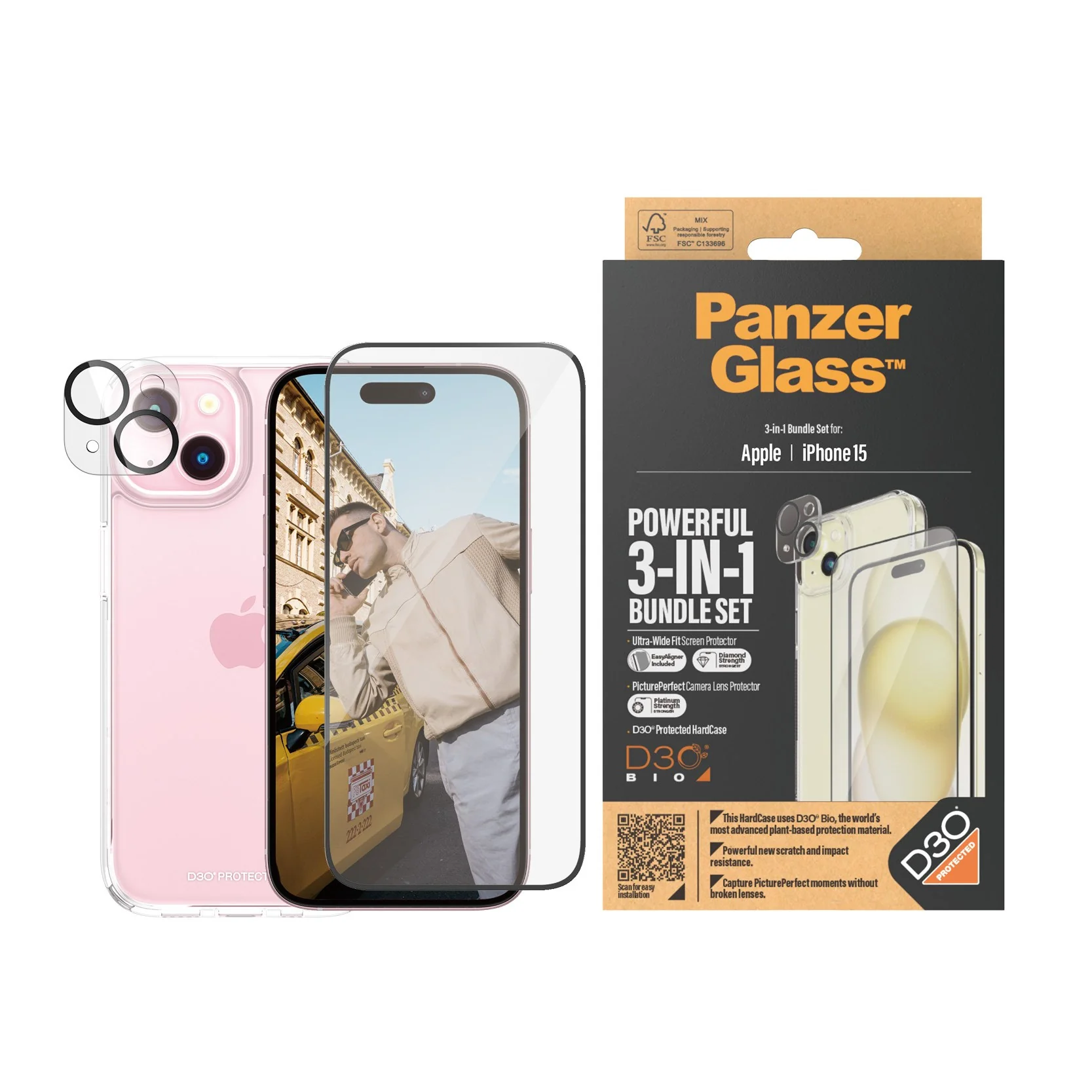 PanzerGlass® 3-in-1 Bundle iPhone 15 - Image 2