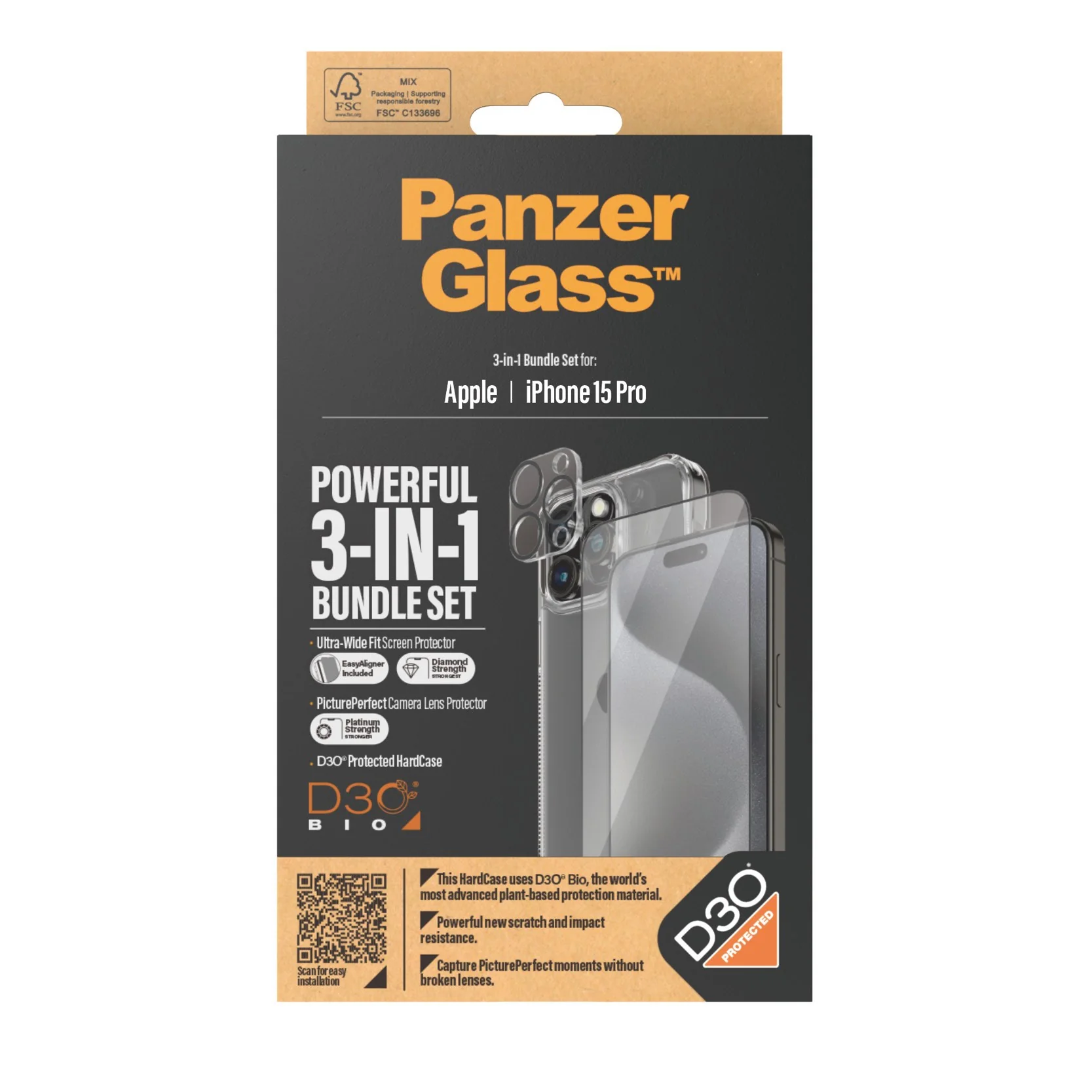 PanzerGlass® 3-in-1 Bundle iPhone 15 Pro - Image 3