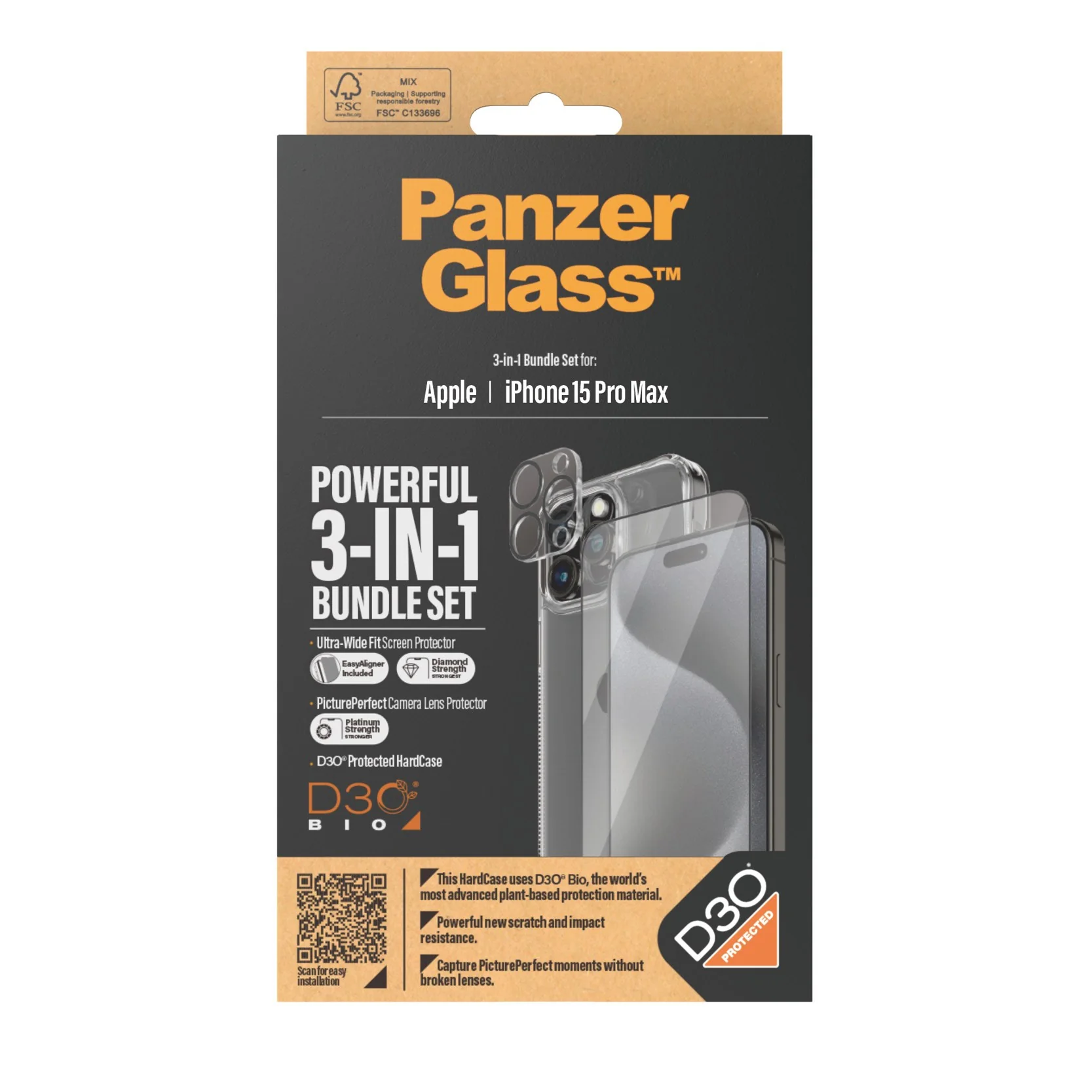PanzerGlass® 3-in-1 Bundle iPhone 15 Pro Max - Image 3