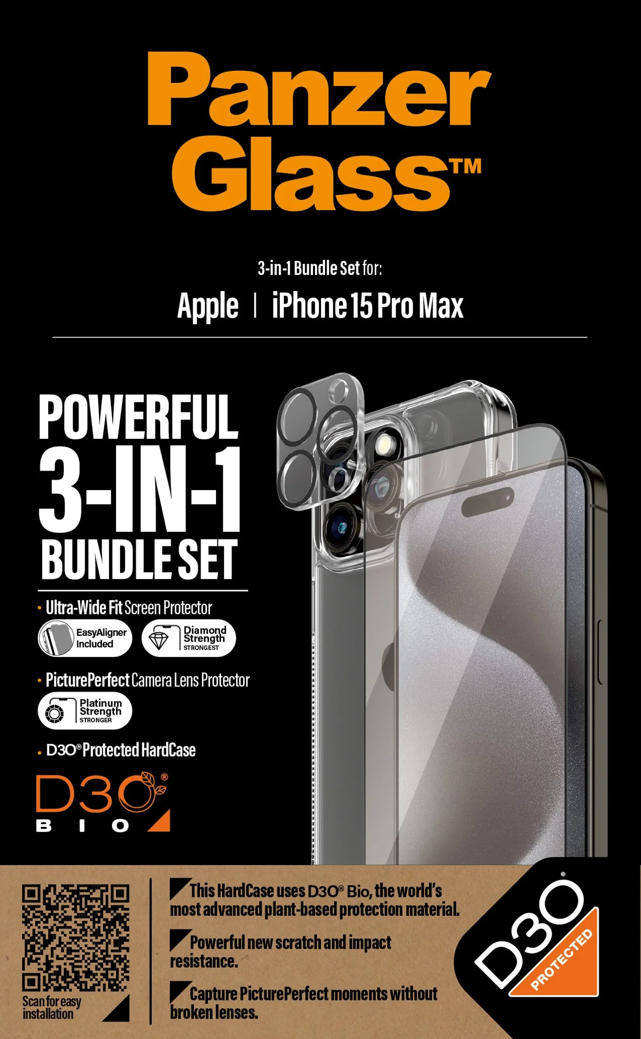 PanzerGlass® 3-in-1 Bundle iPhone 15 Pro Max - Image 5