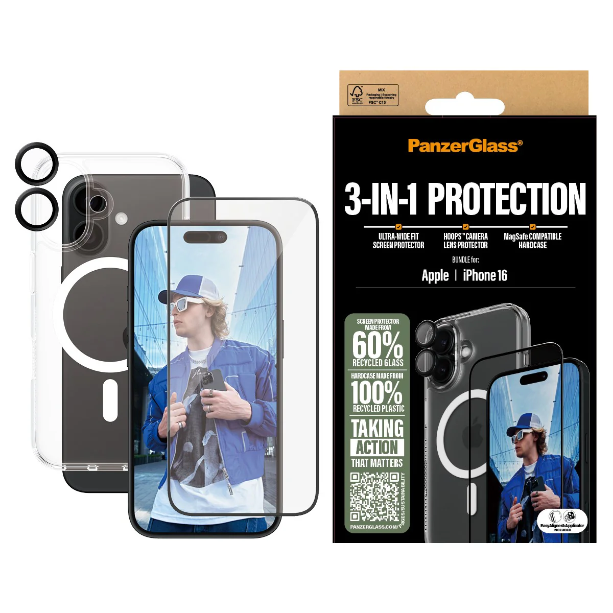 PanzerGlass® 3-in-1 Protection Bundle iPhone 16 - Image 2