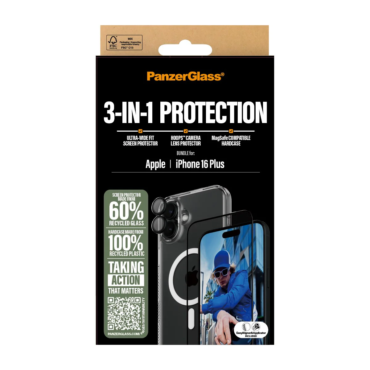 PanzerGlass® 3-in-1 Protection Bundle iPhone 16 Plus - Image 3