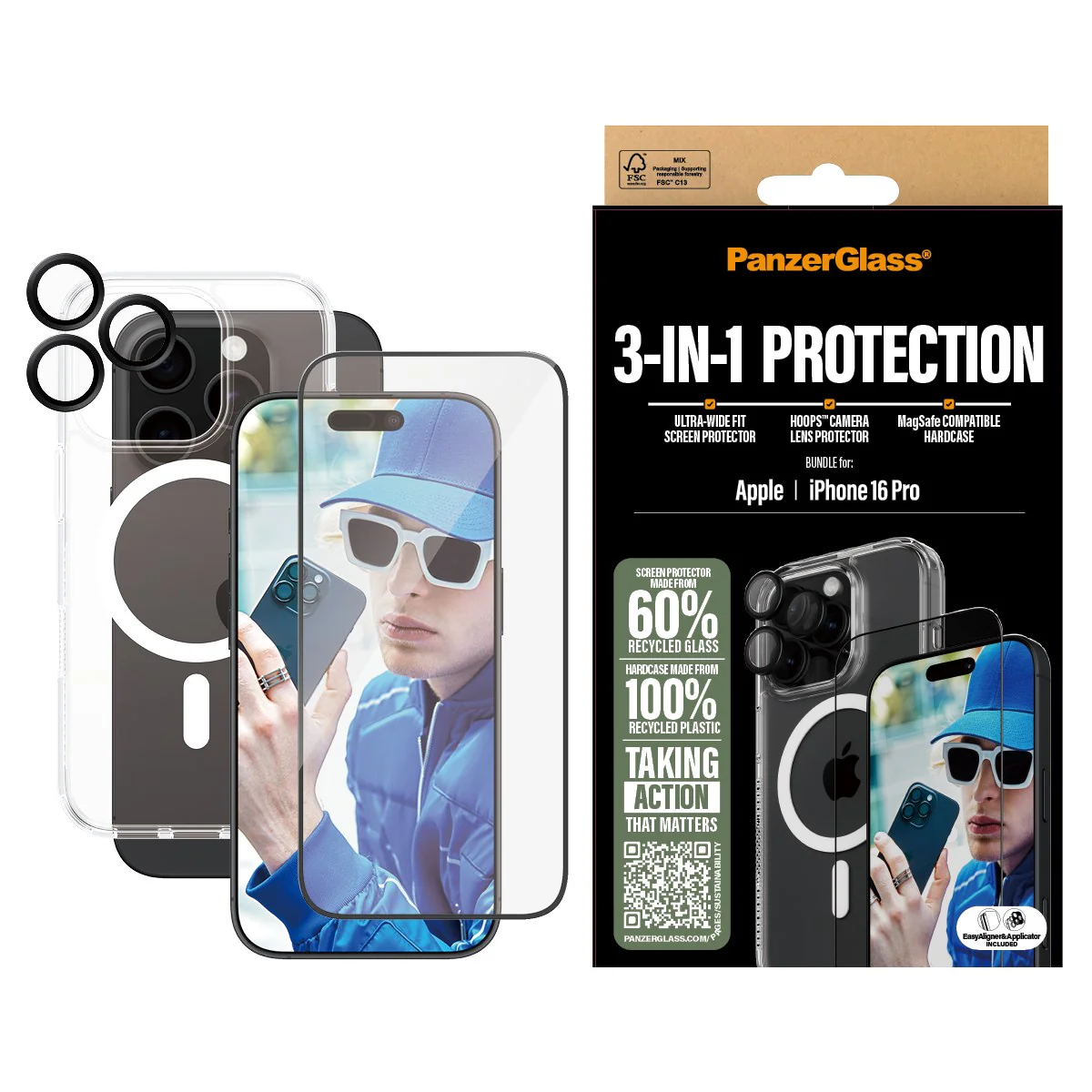 PanzerGlass® 3-in-1 Protection Bundle iPhone 16 Pro - Image 2