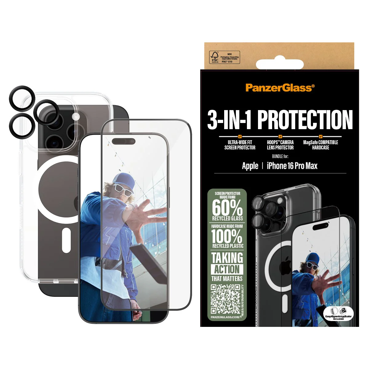 PanzerGlass® 3-in-1 Protection Bundle iPhone 16 Pro Max - Image 2