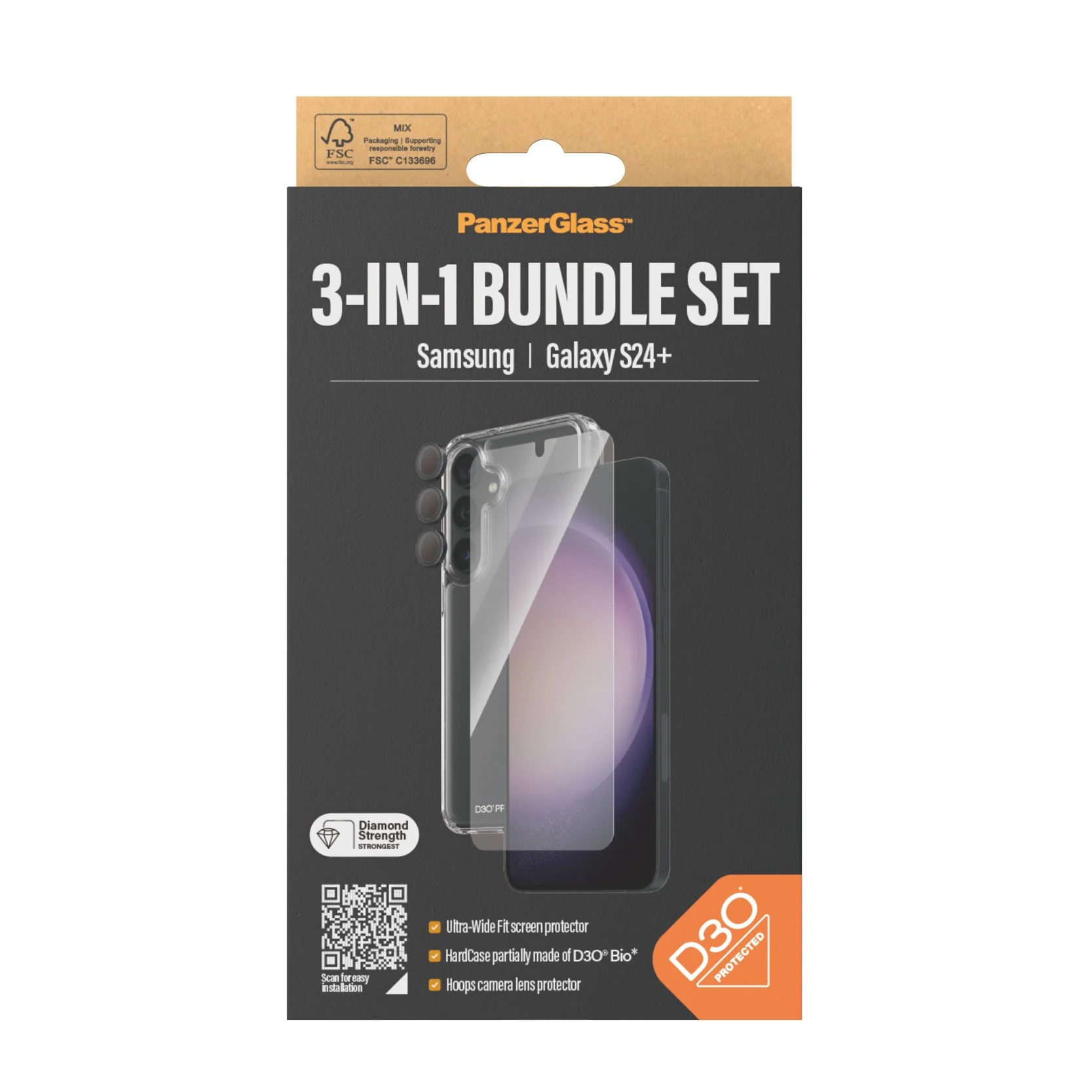 PanzerGlass® 3-in-1 Protection Bundle Samsung Galaxy S24+ | Ultra-Wide Fit w. EasyAligner - Image 3