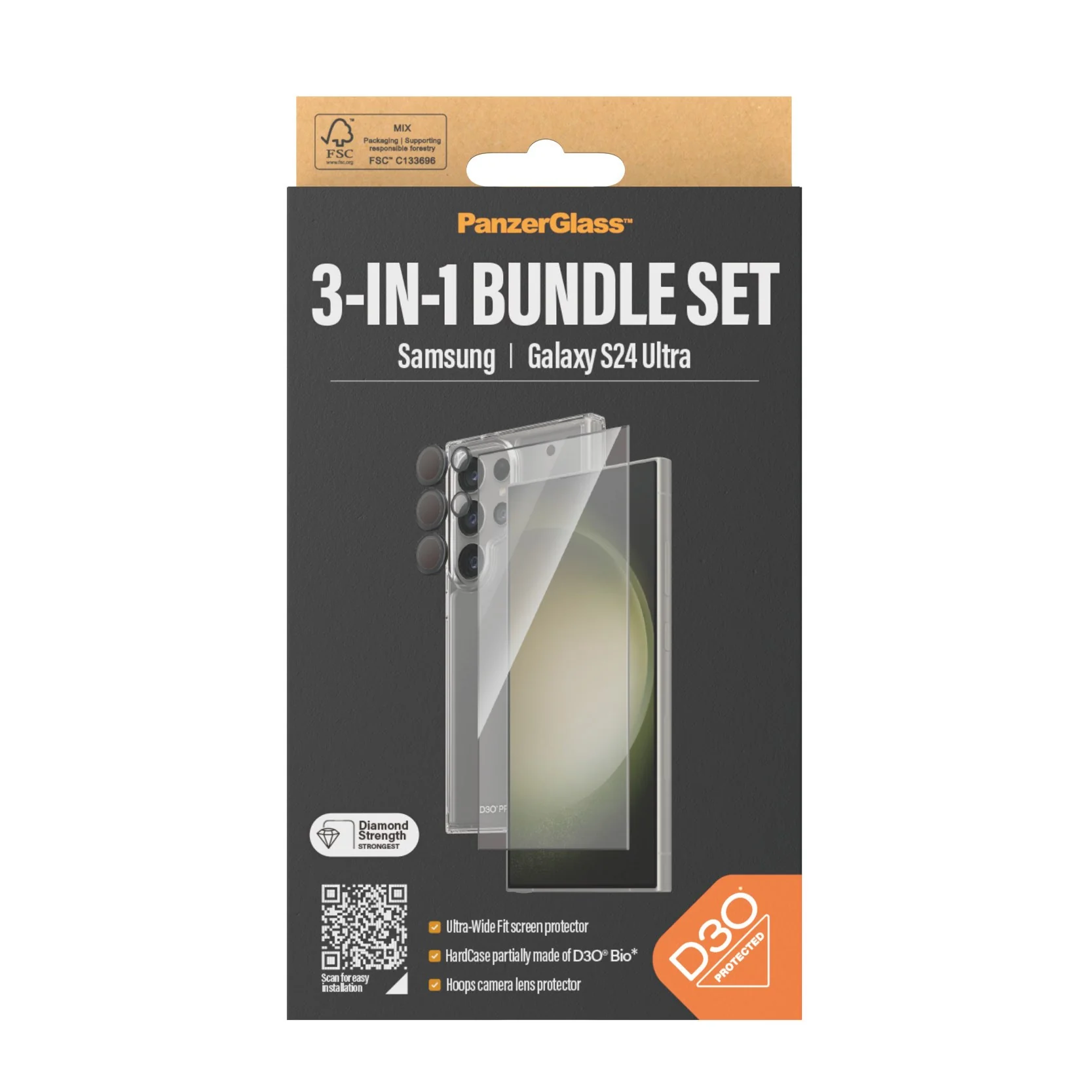 PanzerGlass® 3-in-1 Protection Bundle Samsung Galaxy S24 Ultra | Ultra-Wide Fit w. EasyAligner - Image 3