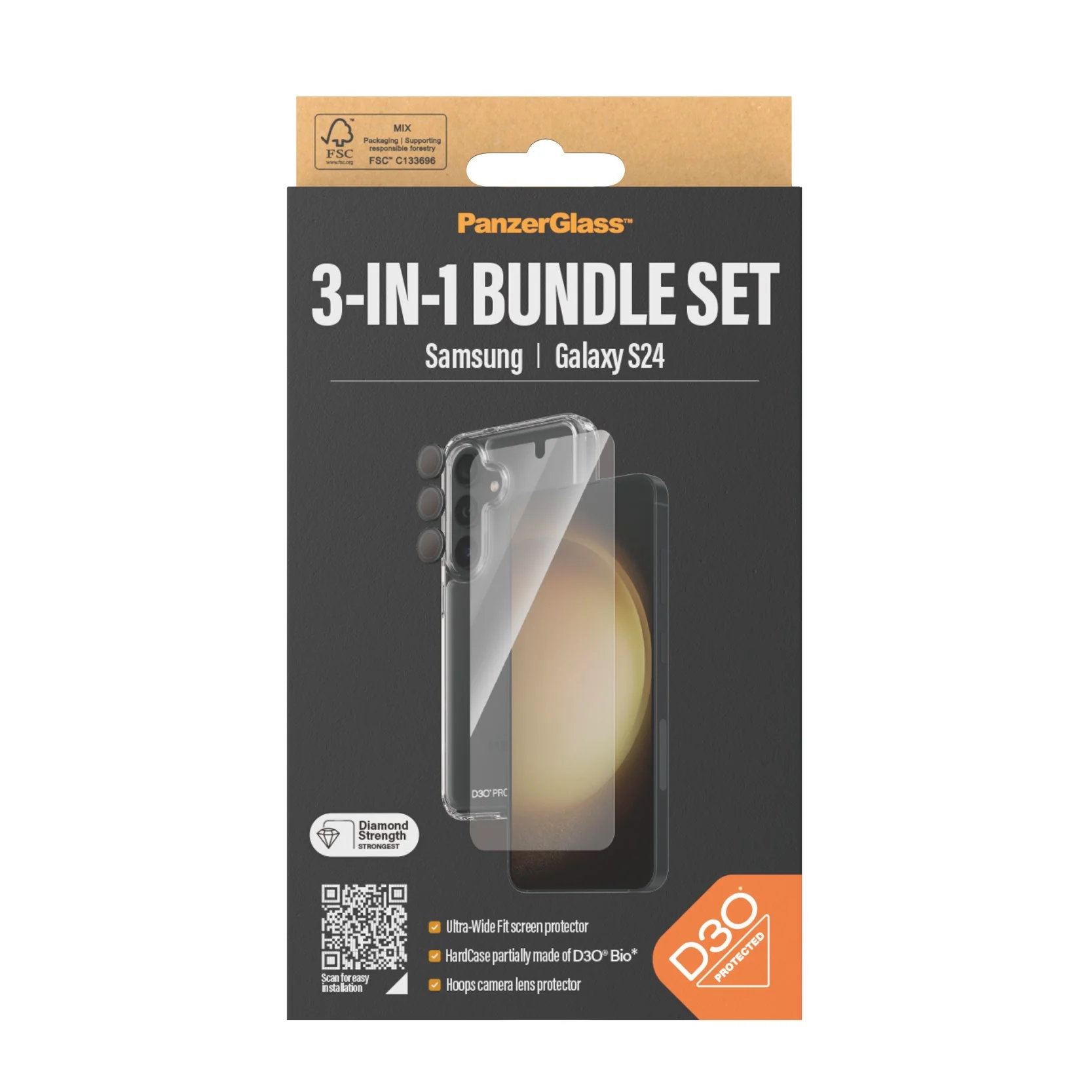PanzerGlass® 3-in-1 Protection Bundle Samsung Galaxy S24 | Ultra-Wide Fit w. EasyAligner - Image 3