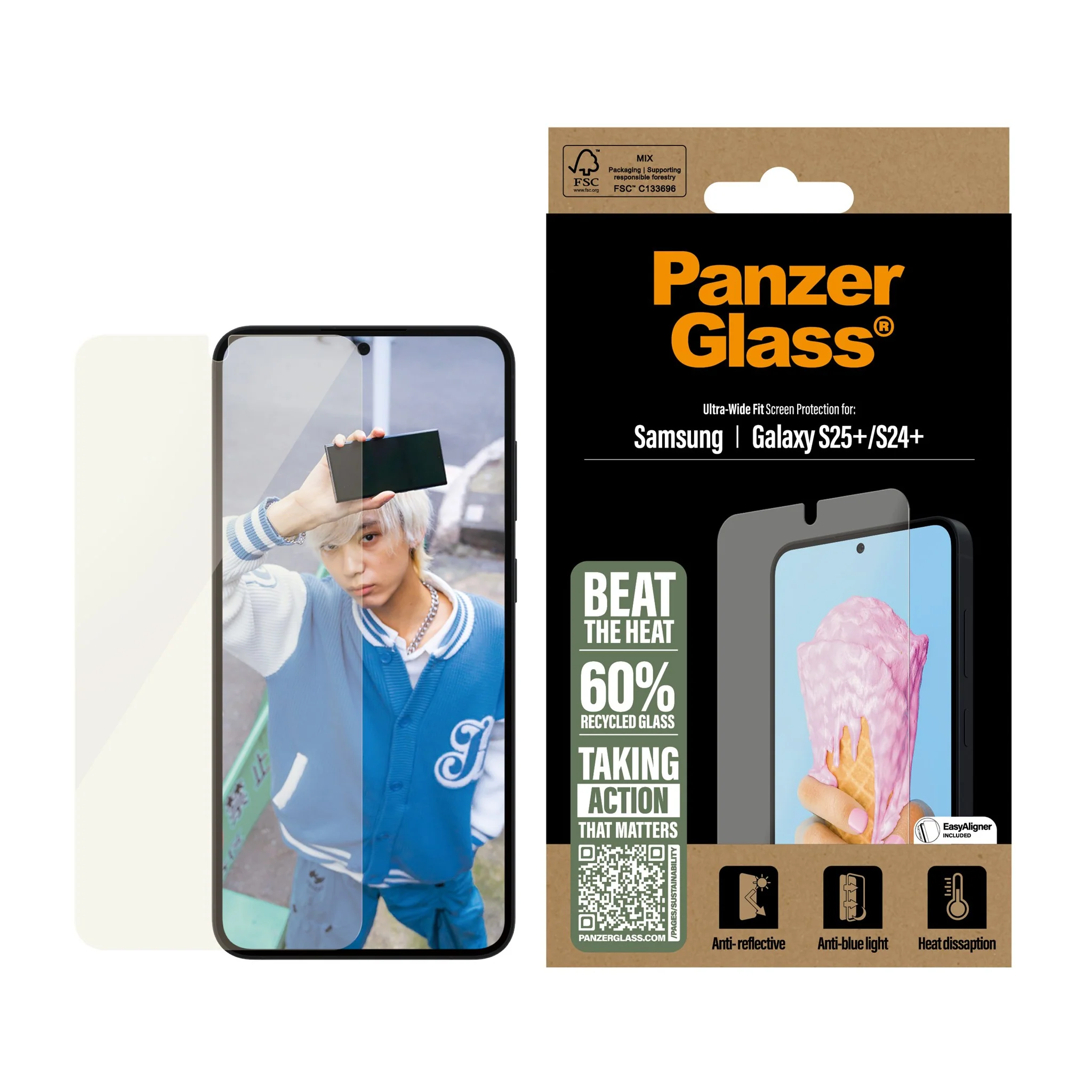 PanzerGlass® All-in-One Screen Protector Samsung Galaxy S25+ | S24+ | Ultra Wide Fit - Image 2