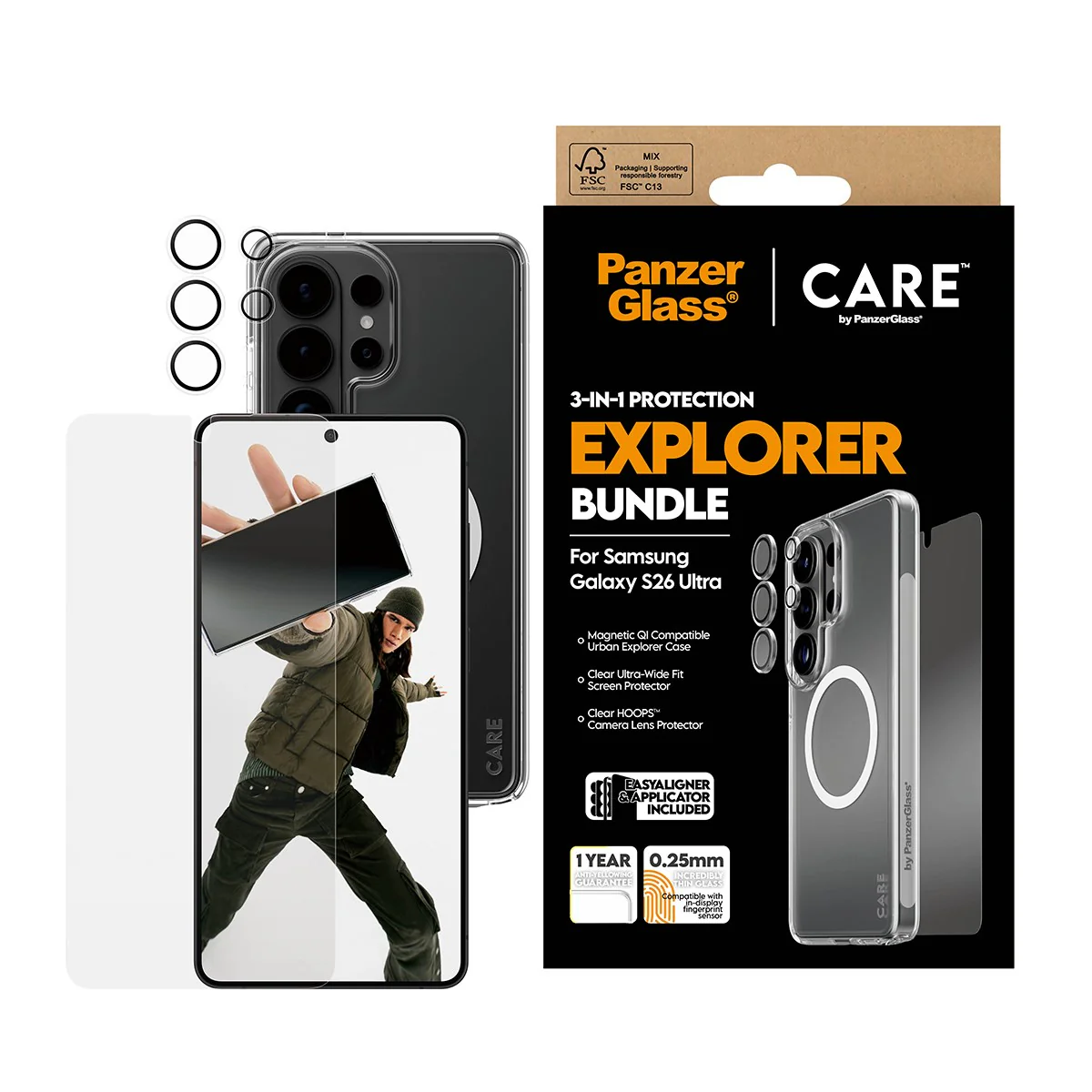 PanzerGlass® | CARE™ by PanzerGlass® 3-in-1 Bundle Samsung Galaxy S26 Ultra - Image 2