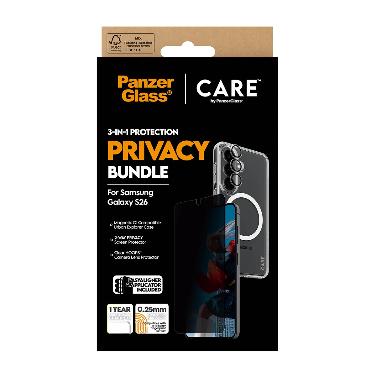 PanzerGlass® | CARE™ by PanzerGlass® Privacy 3-in-1 Bundle Samsung Galaxy S26 - Image 3