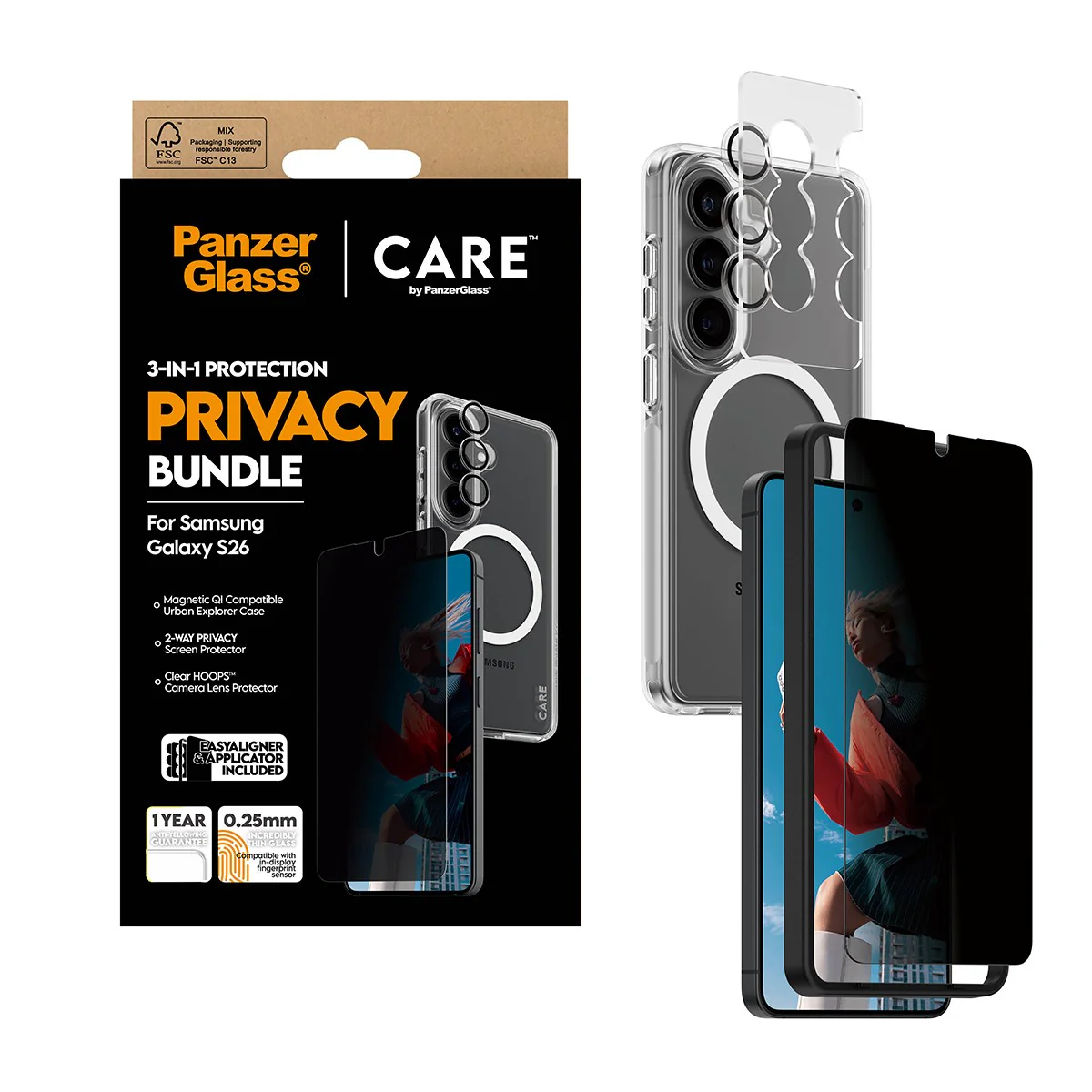 PanzerGlass® | CARE™ by PanzerGlass® Privacy 3-in-1 Bundle Samsung Galaxy S26 - Image 6