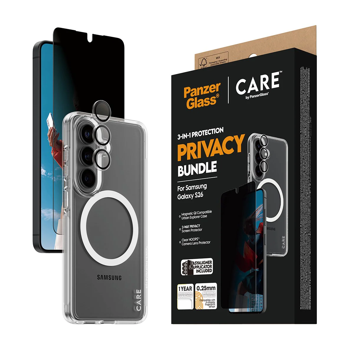 PanzerGlass® | CARE™ by PanzerGlass® Privacy 3-in-1 Bundle Samsung Galaxy S26 - Image 7