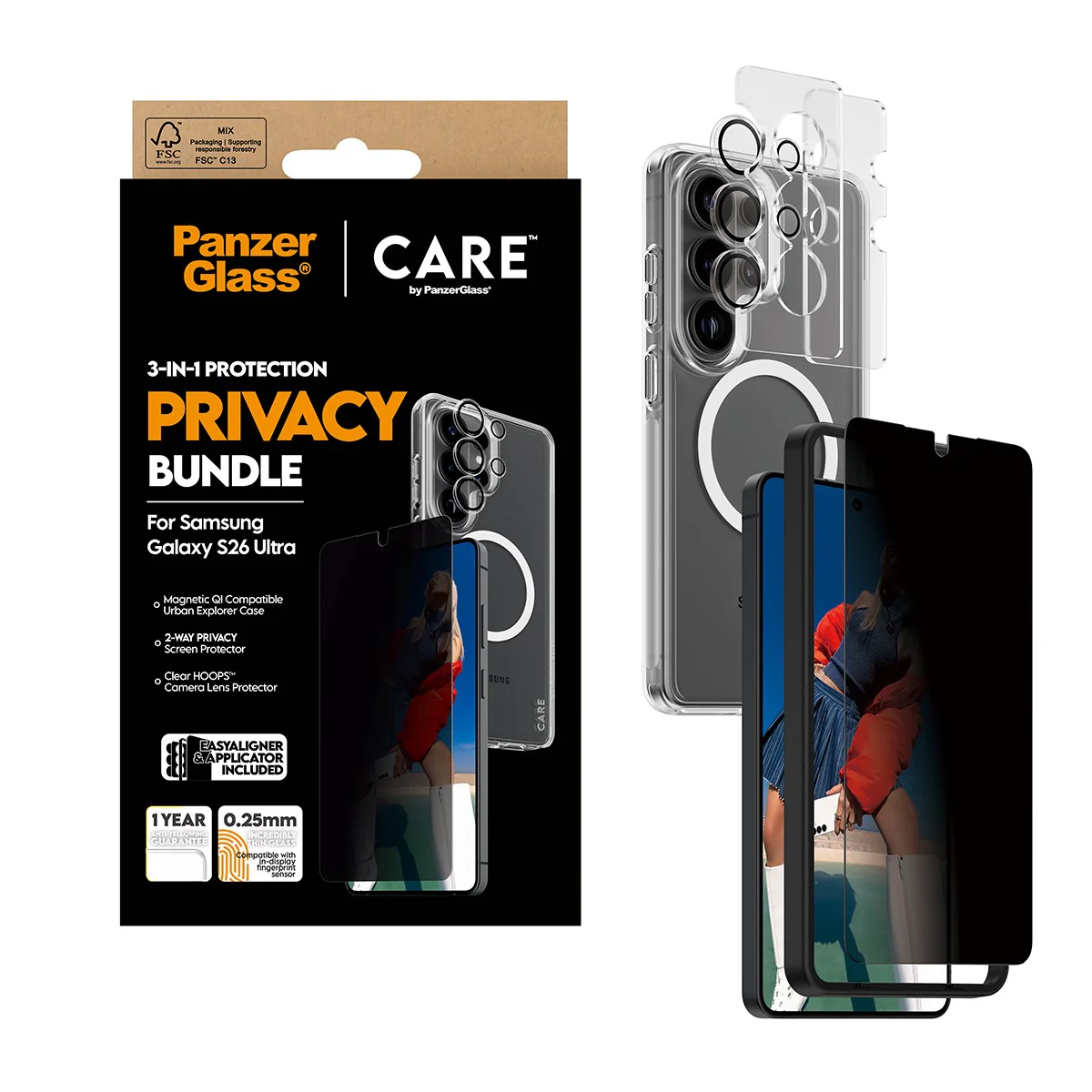 PanzerGlass® | CARE⢠by PanzerGlass® Privacy 3-in-1 Bundle Samsung Galaxy S26 Ultra - Image 6