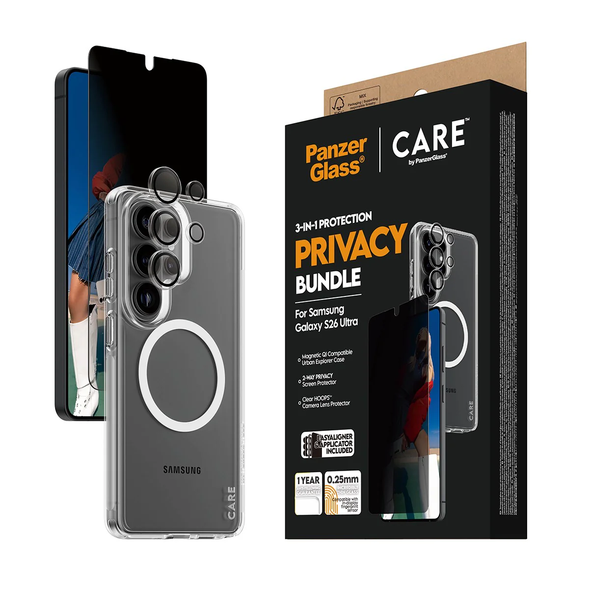PanzerGlass® | CARE⢠by PanzerGlass® Privacy 3-in-1 Bundle Samsung Galaxy S26 Ultra - Image 7