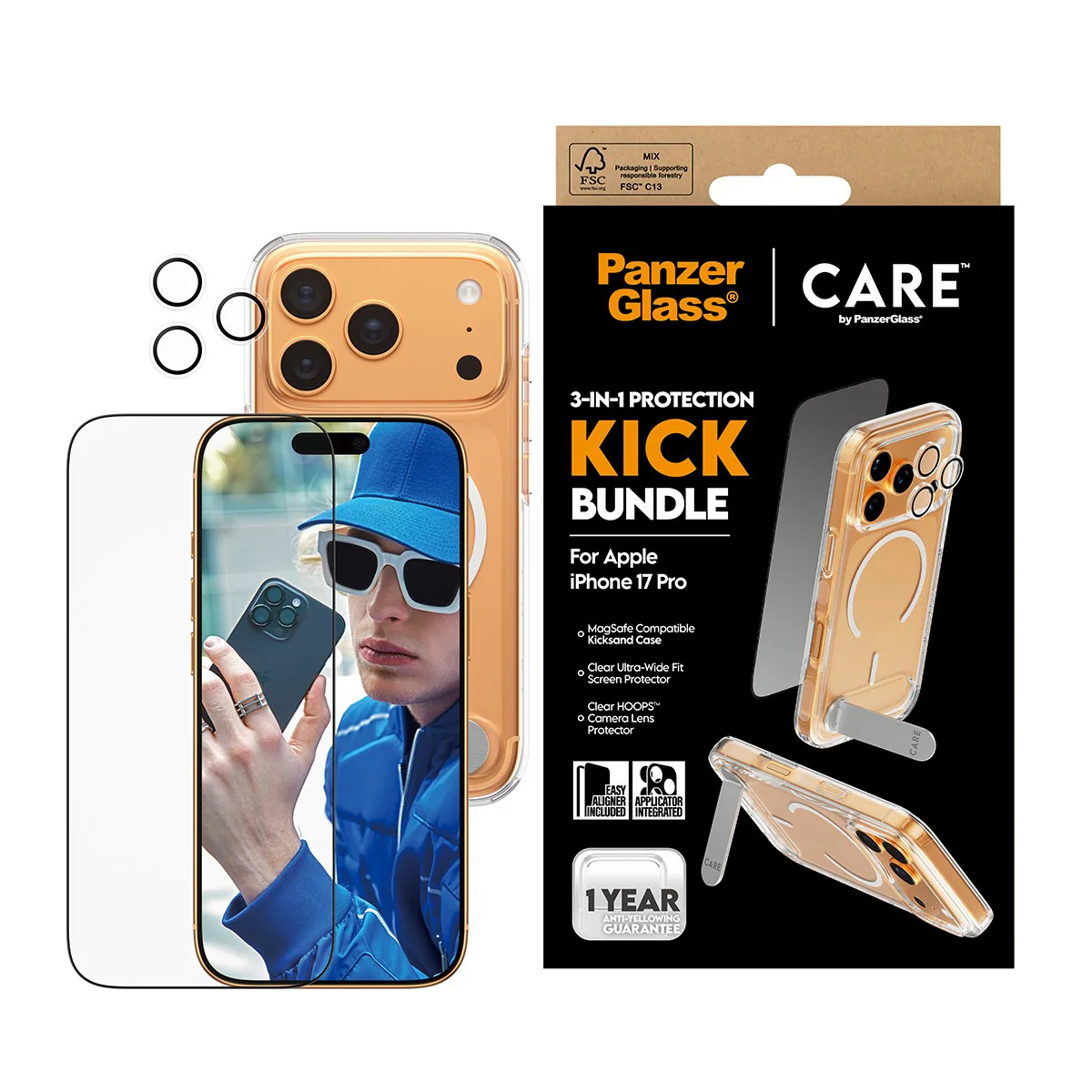 PanzerGlass® | CARE™ by PanzerGlass® 3-in-1 Kick Bundle iPhone 17 Pro - Image 2